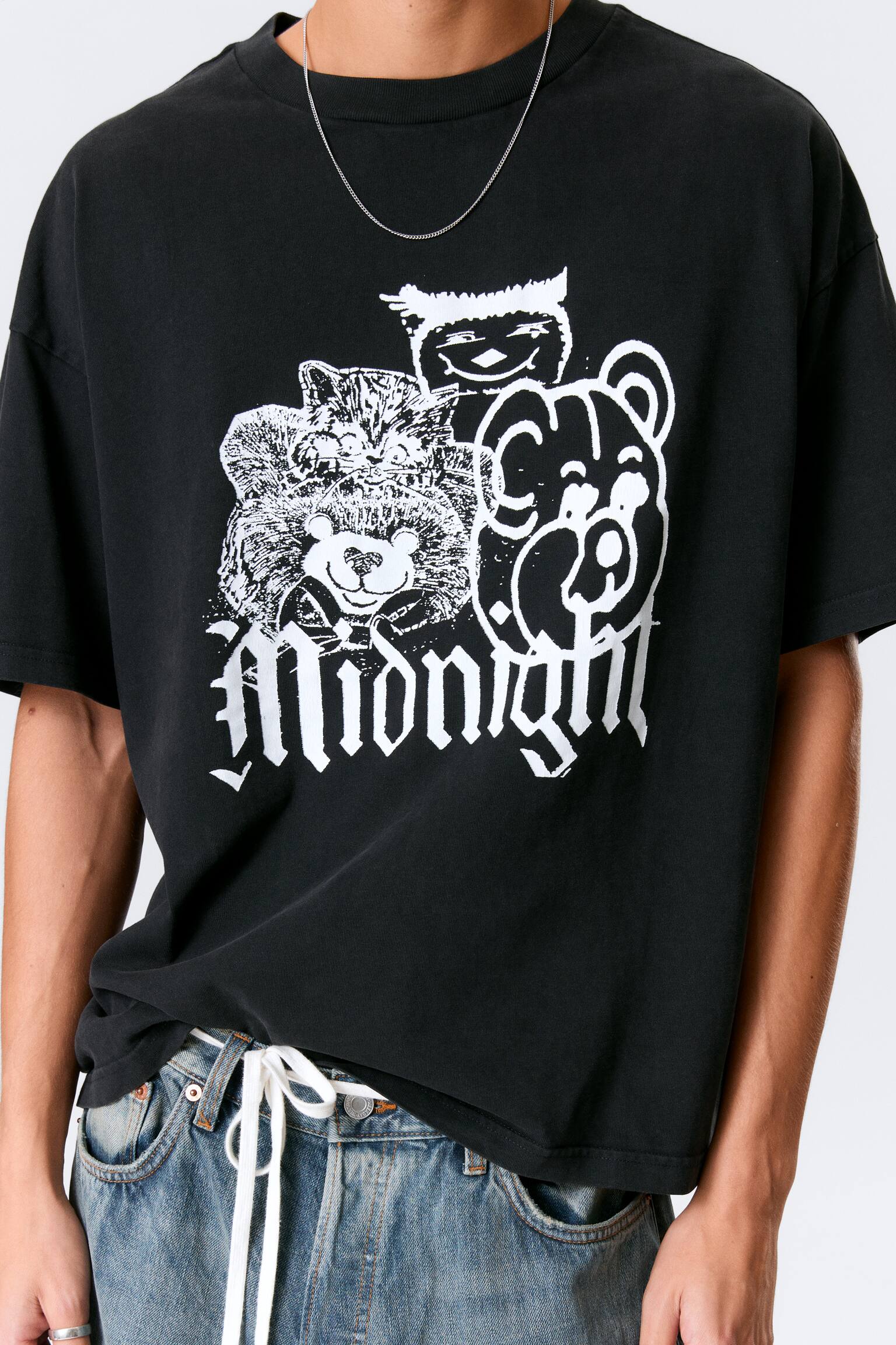 T-shirt Great boxy con stampa grafica - Nero - Midnight/Nero - Heartbeat/Bianco - Robo Silver Face/Nero - Heart of Energy/Bianco - Dreams/Bright Blue - Four Man Gang - 3