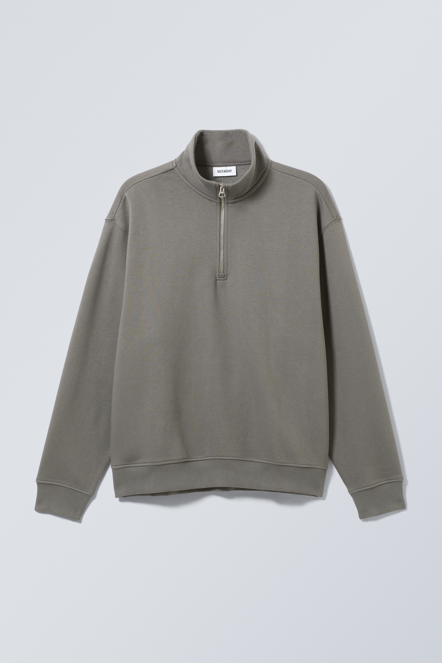 Relaxed Heavy Half Zip Sweater - Dusty Grey/Dark Blue/Light Grey/Black/Dark Brown/Dark Khaki Green - 2