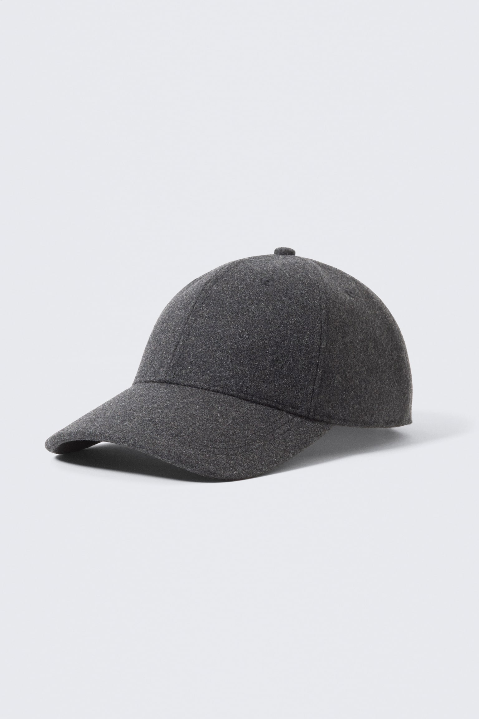 Unisex baseballcaps i ullblanding - Mørkegrå
