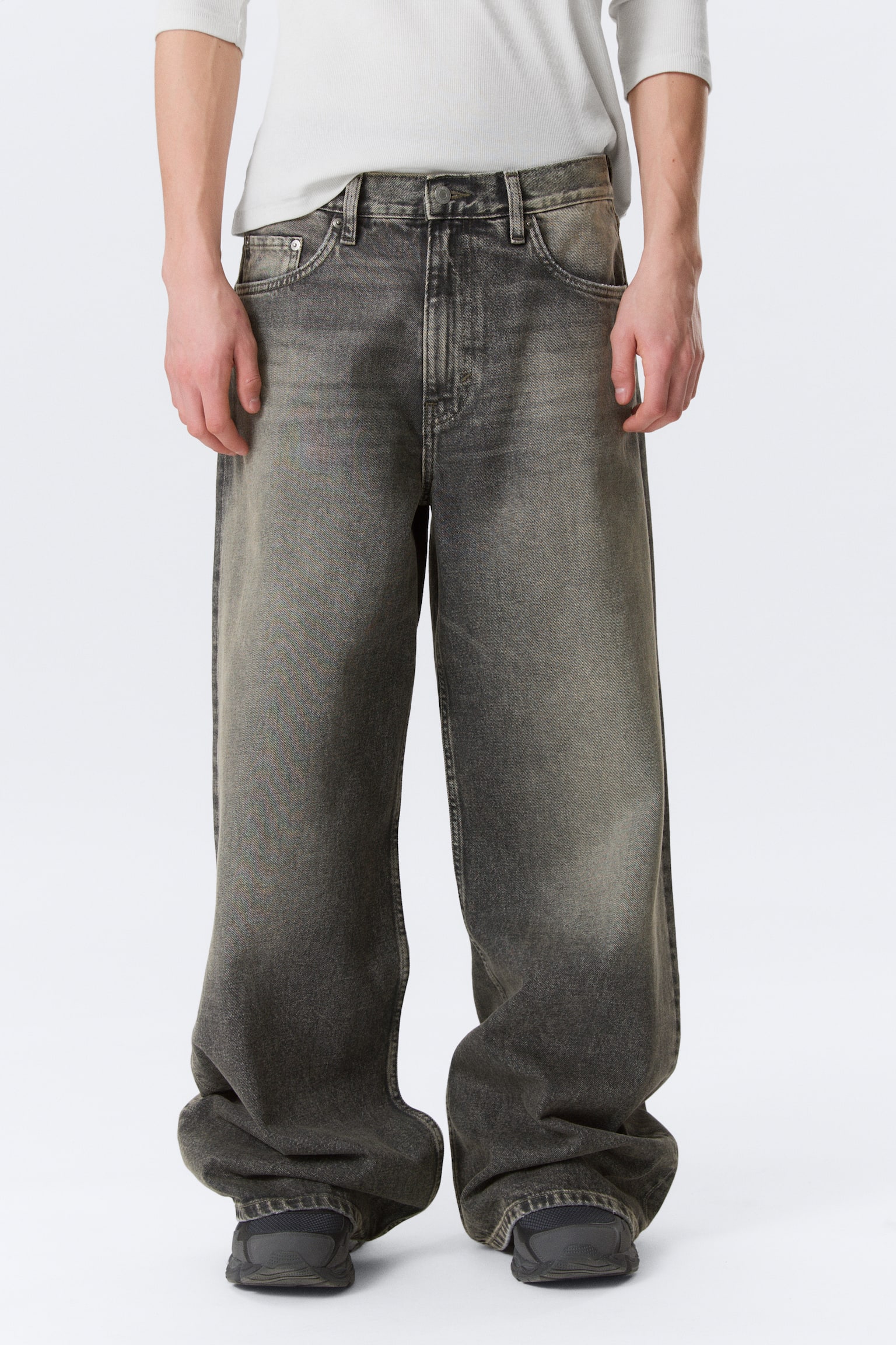 Solar Loose Wide Leg Unisex Jeans - Redondo Black - Washed Black/Blue Horses - Medium Blue/Blue Rinse – Donkerblauw - 5