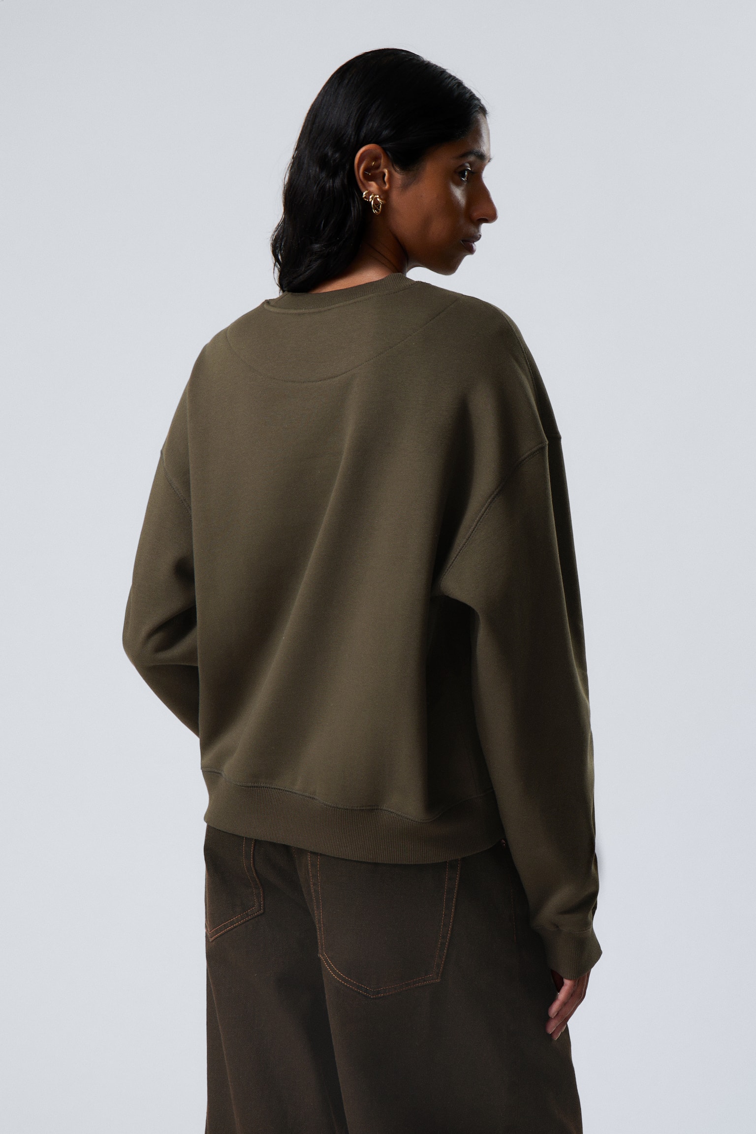 Essence Standard Sweatshirt - Dark Khaki Green/Black/Light grey melange/Bright Blue - 3