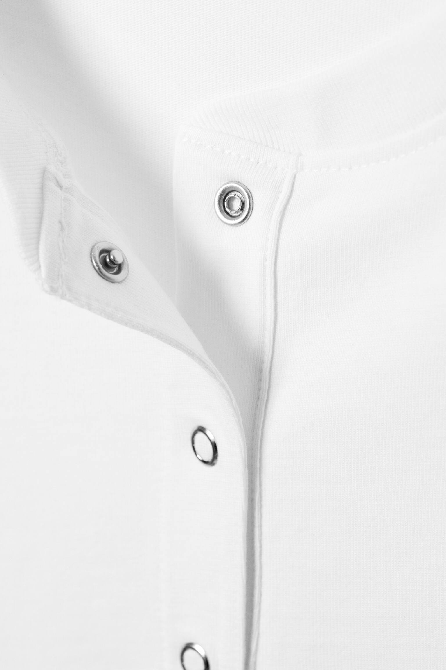 Boxy henley-T-shirt met lange mouwen - Wit/Gestreept donkergrijs - 4