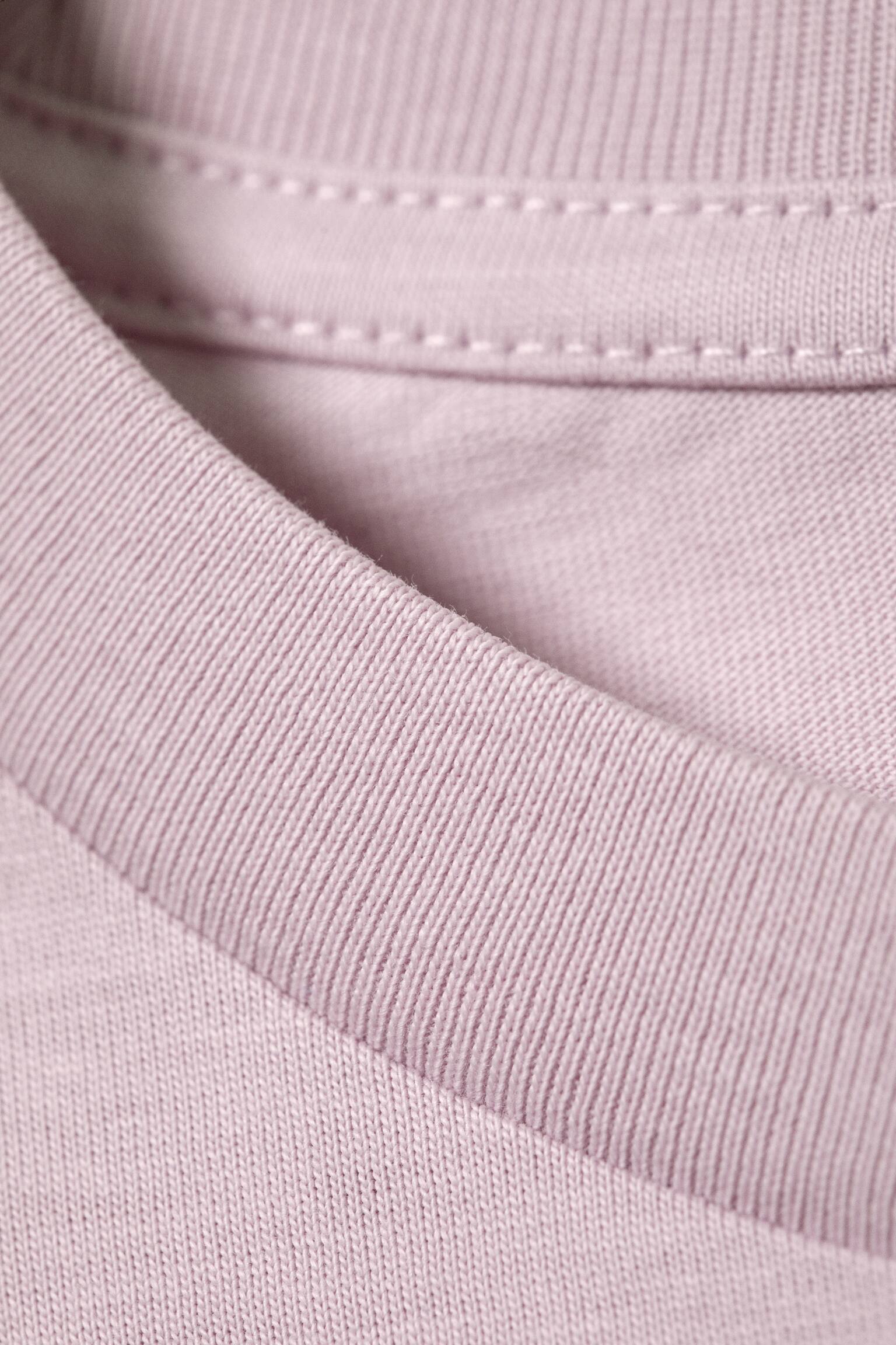 Nauwsluitend T-shirt met Dart Detail - Lichtroze/Licht kakigroen/Wit - 5