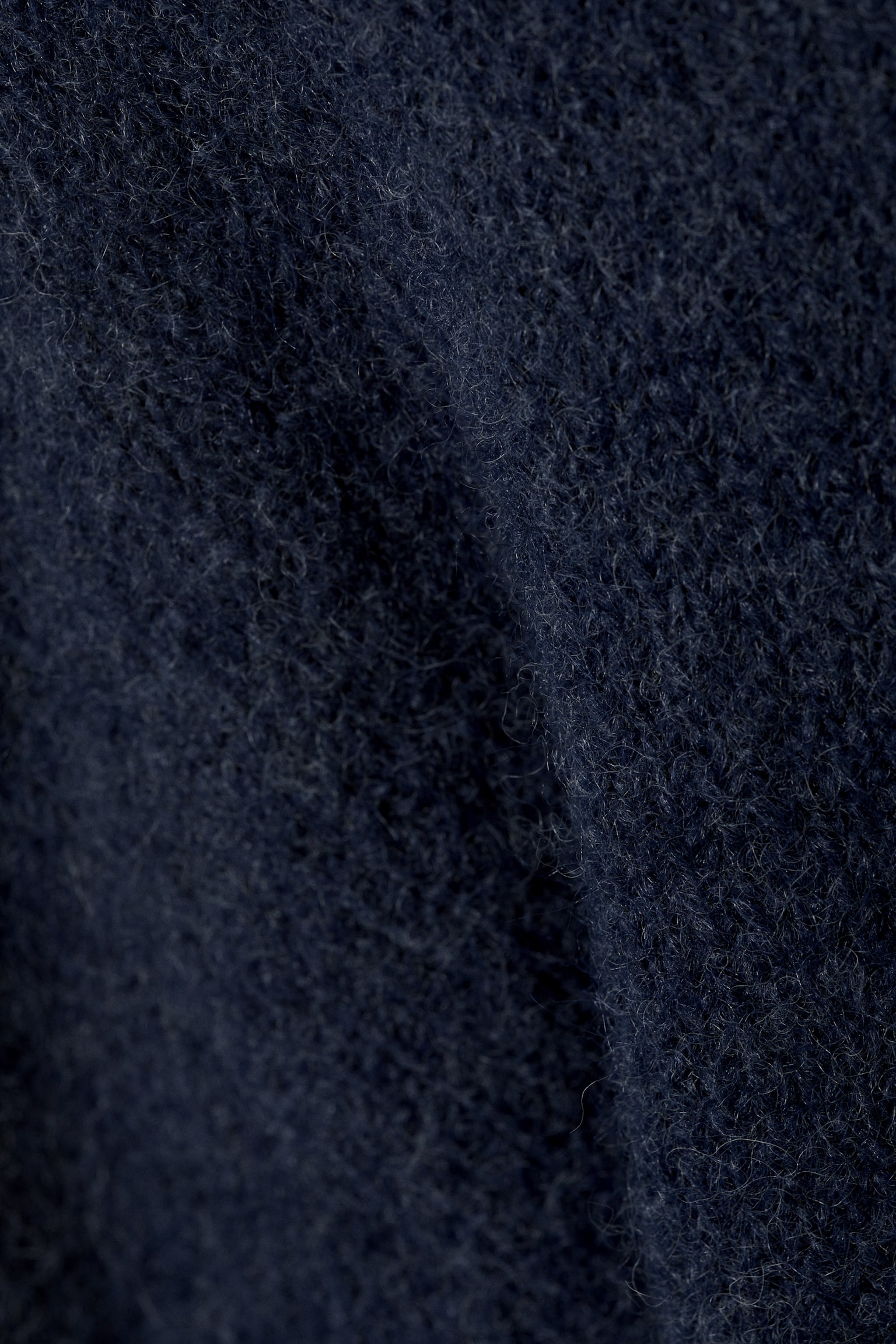 Strickpullover aus einer Wollmischung - Marineblau meliert/Dunkelgrün - 6