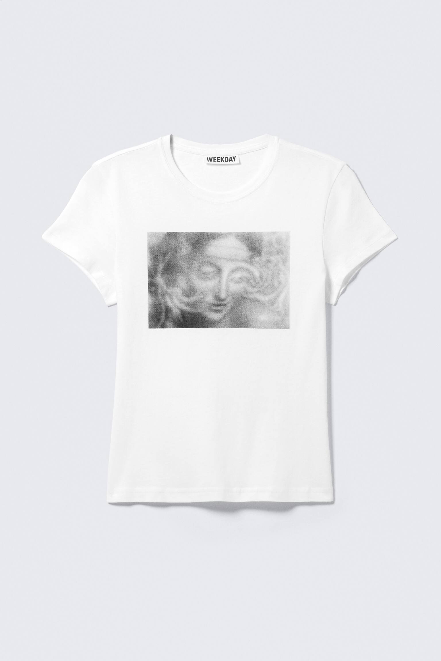Boxy T-shirt met korte mouwen en print - White - Misty Face/White - Camo - 2