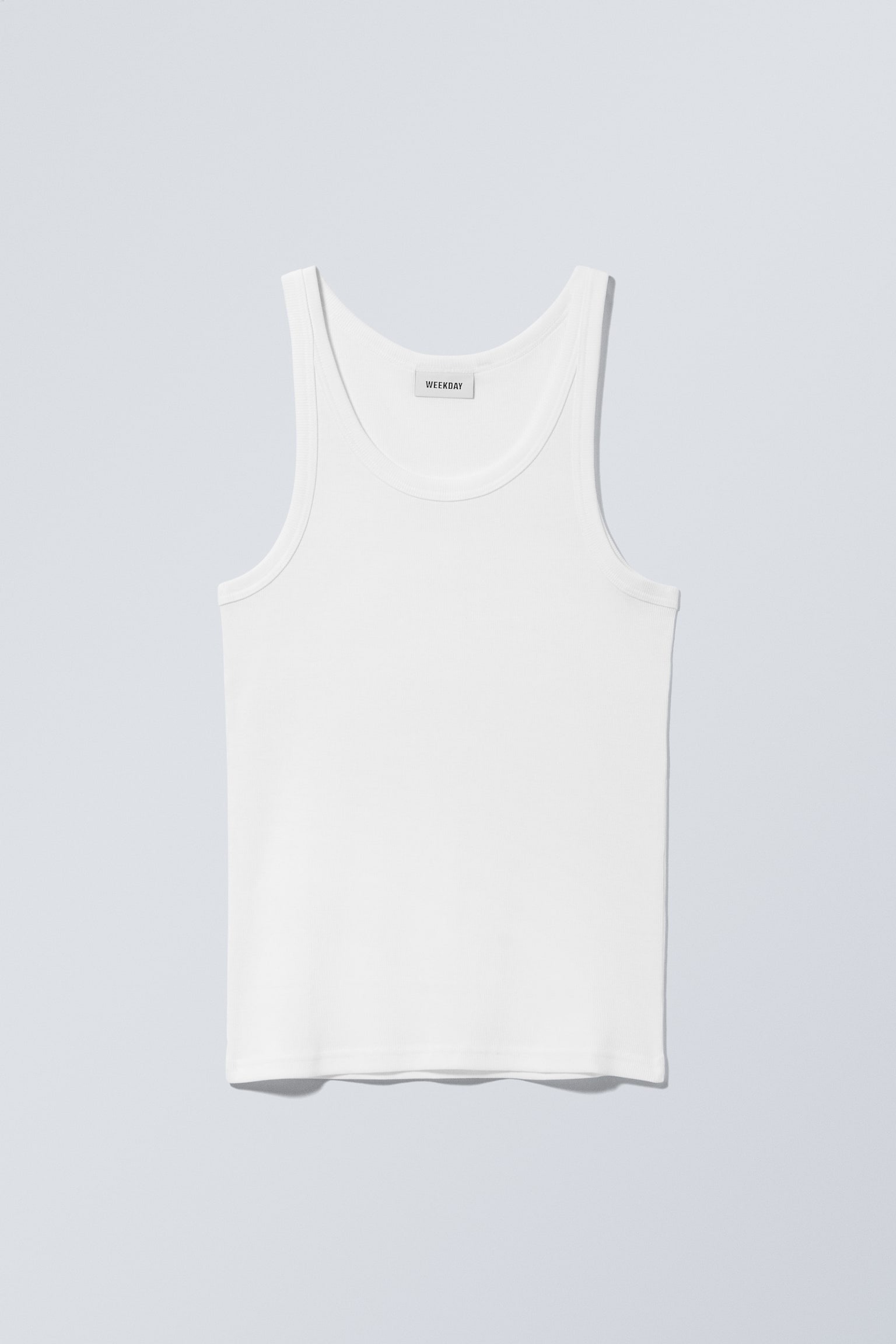 Matheus Rib Tank Top - White/Black - 2