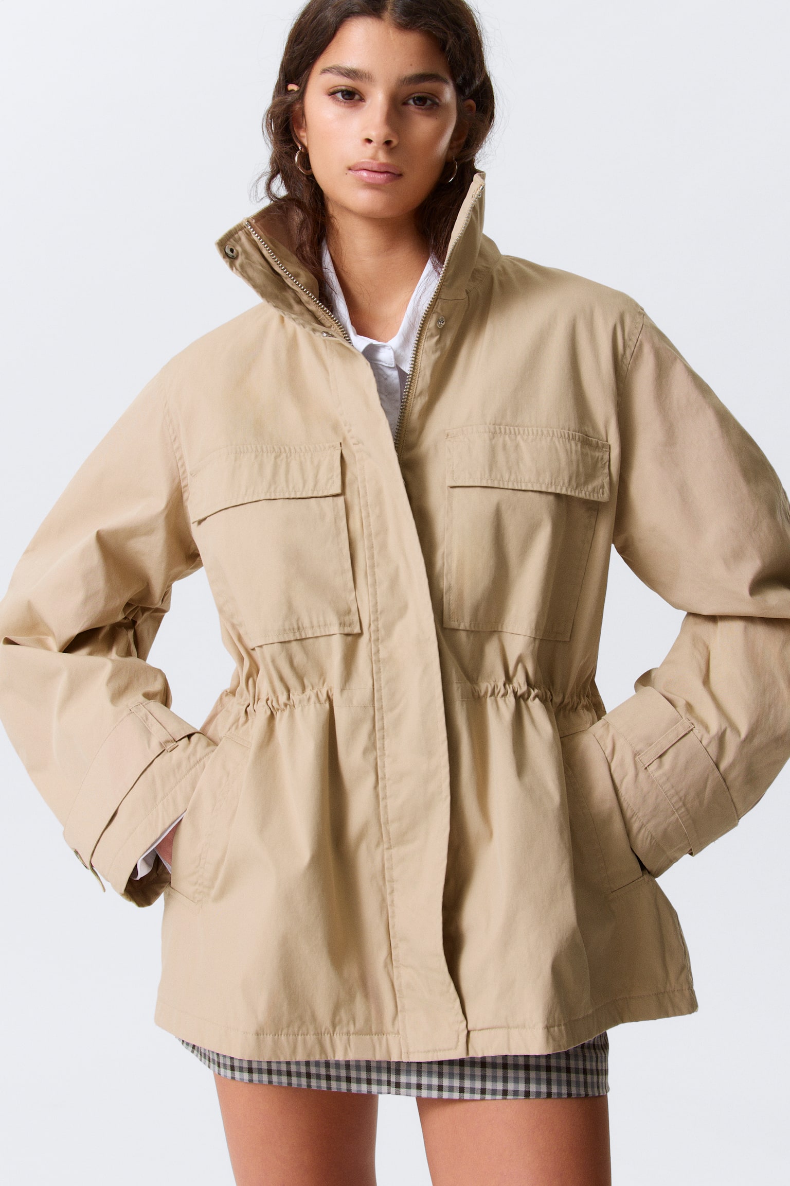 Kurtka Relaxed Utility - Beżowy/Grey - 5