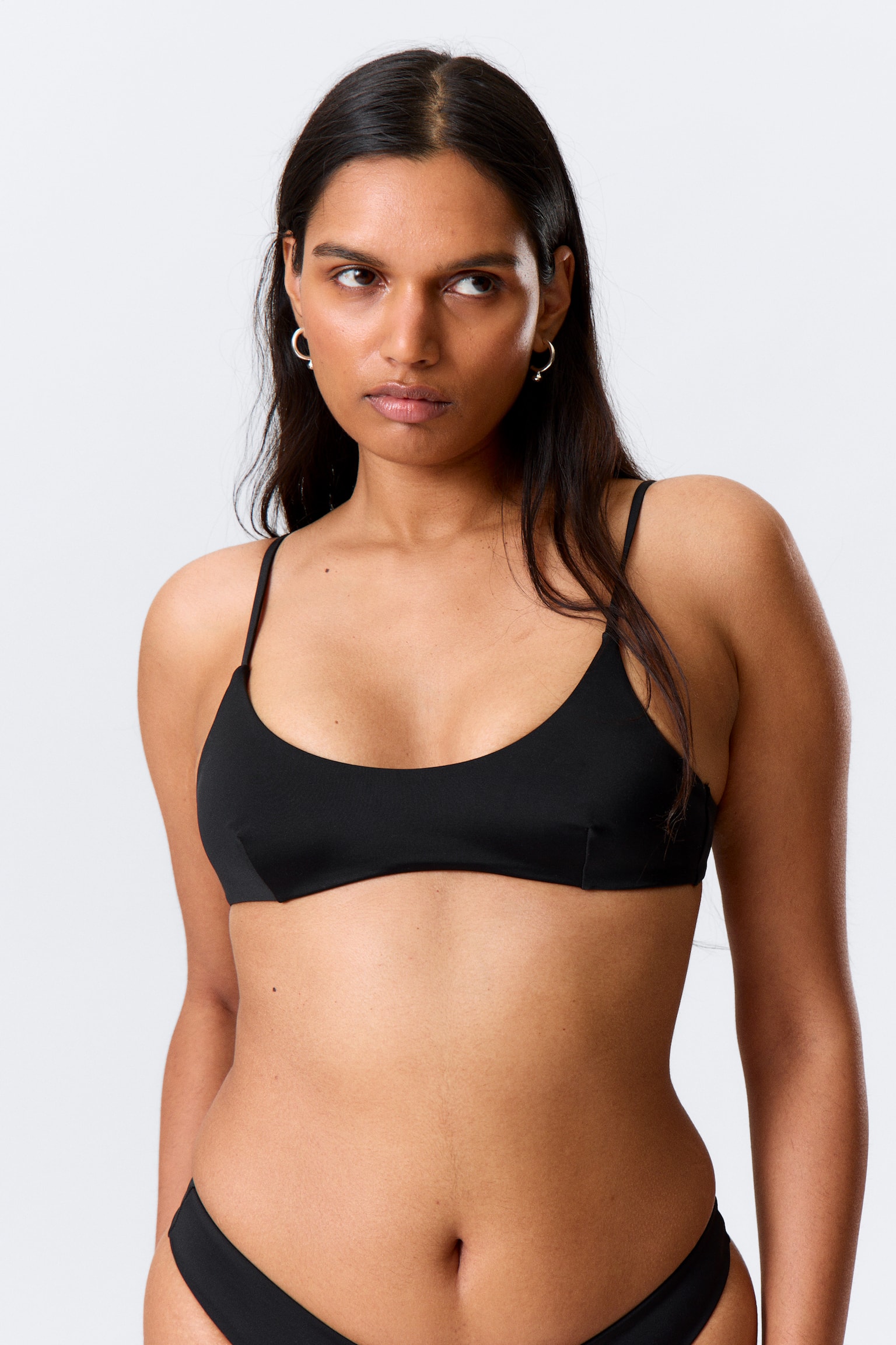 Haut de bikini lanières - Noir/Vert clair - 1