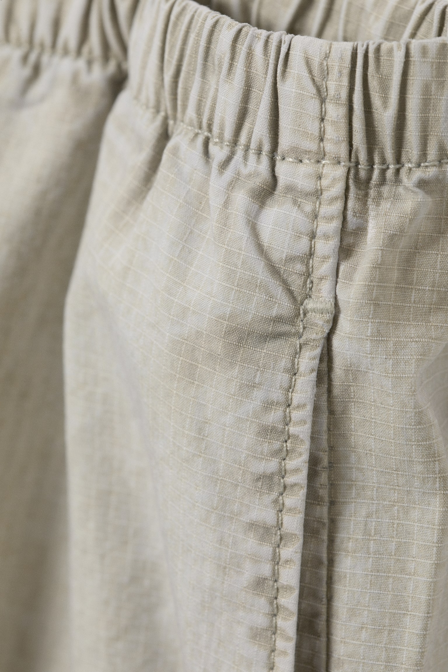 Pantaloni ripstop cu talie joasă și elastic - Mole prăfuit deschis/Gri închis - 6