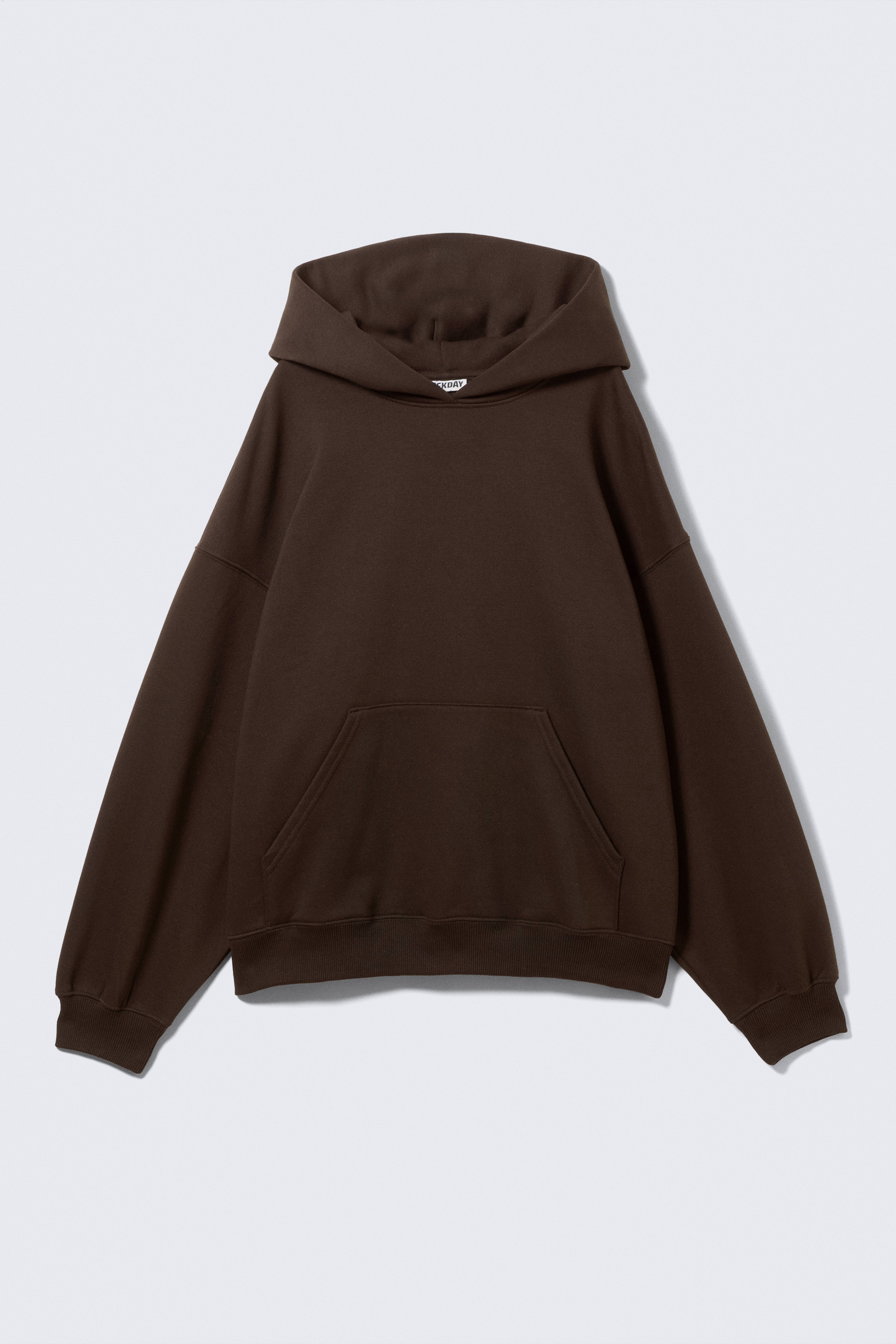 Oversized tung hoodie - Mörkbrun/Mörkröd/Ljus gråmelerad/Svart/Mörkblå