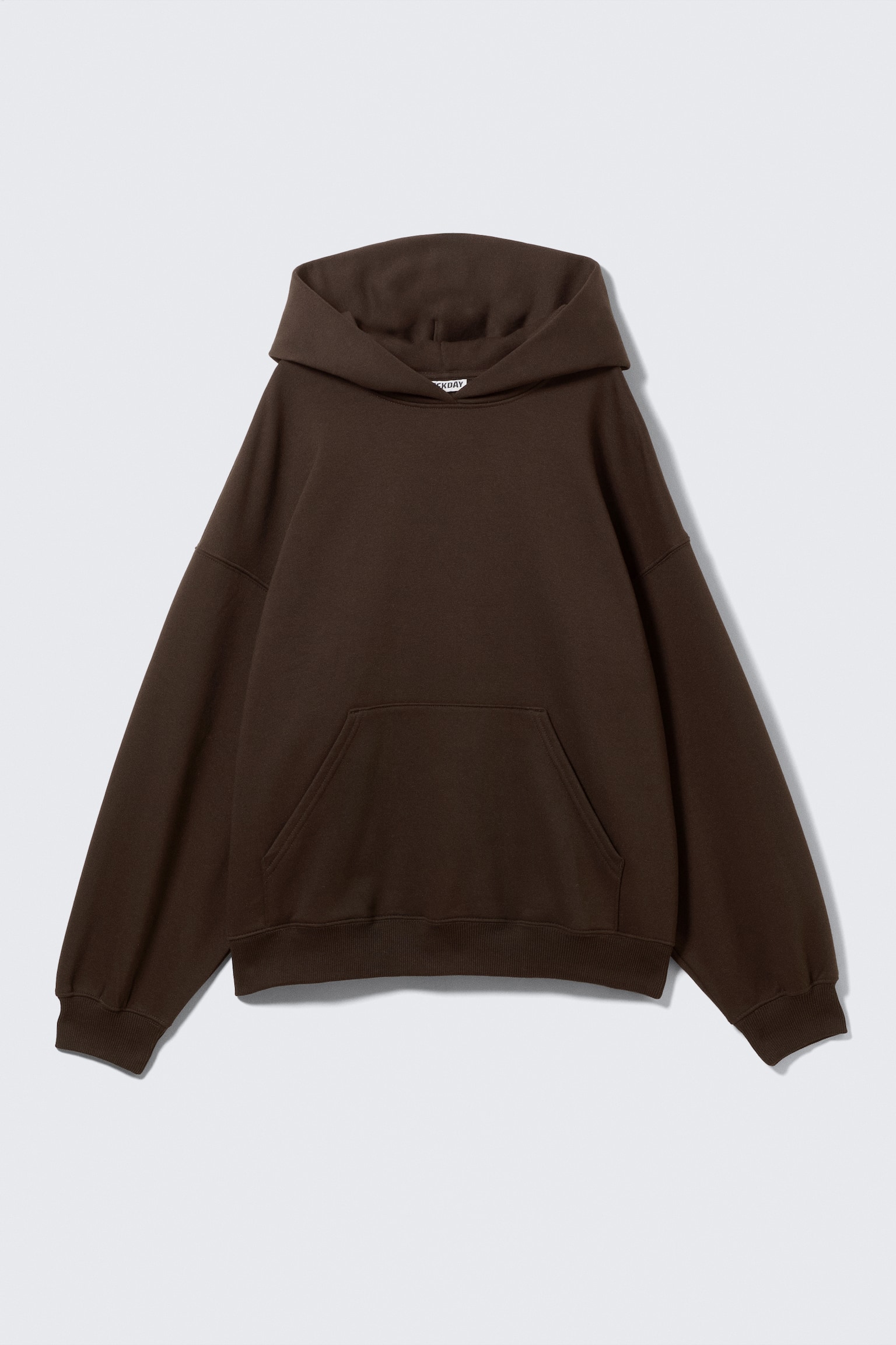 Oversized Heavyweight Hoodie - Dark Brown/Light Grey Melange/Black/Dark Blue