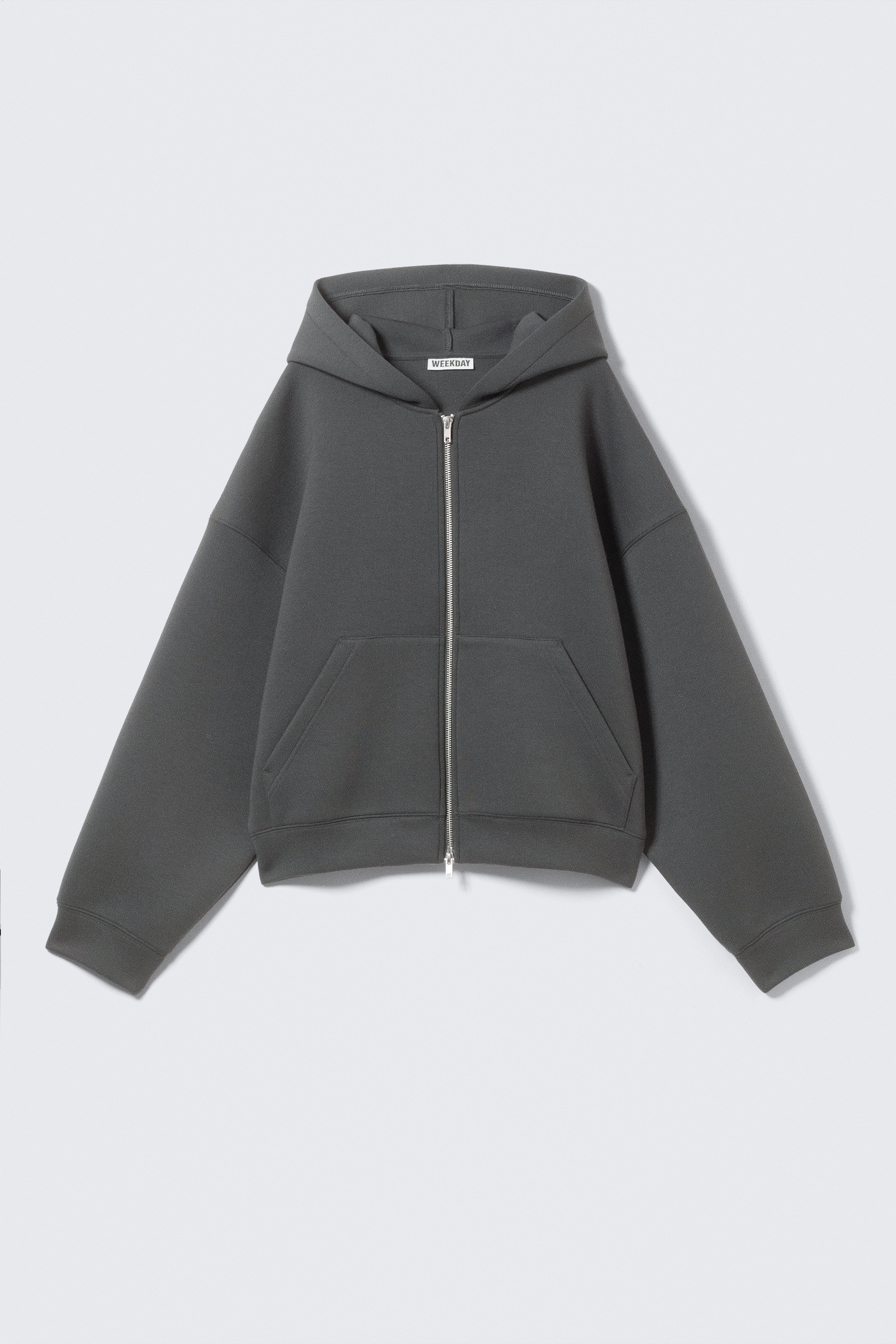 Oversized Scuba-Zip-Hoodie - Dunkelgrau/Schwarz/Grau meliert/Kobaltblau/Dunkelbraun
