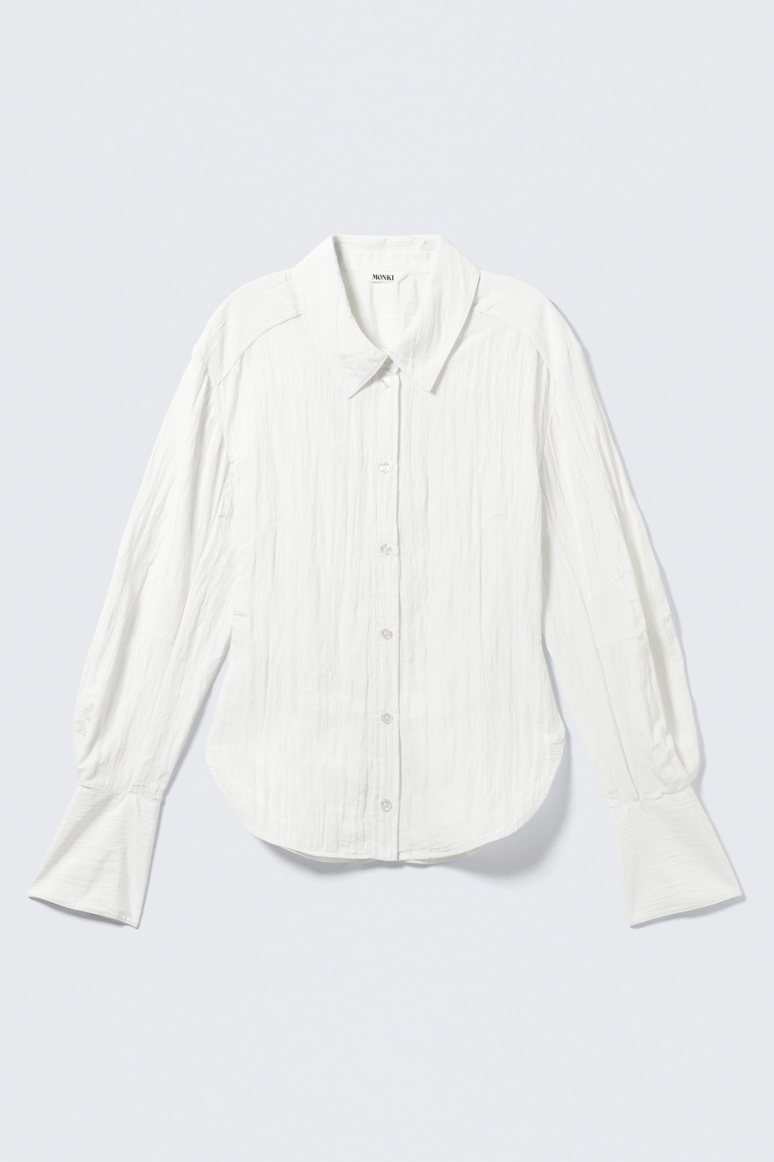 Figurbetontes Hemd mit geraffter Taille - Weiß/Gelber Blumenprint - 2