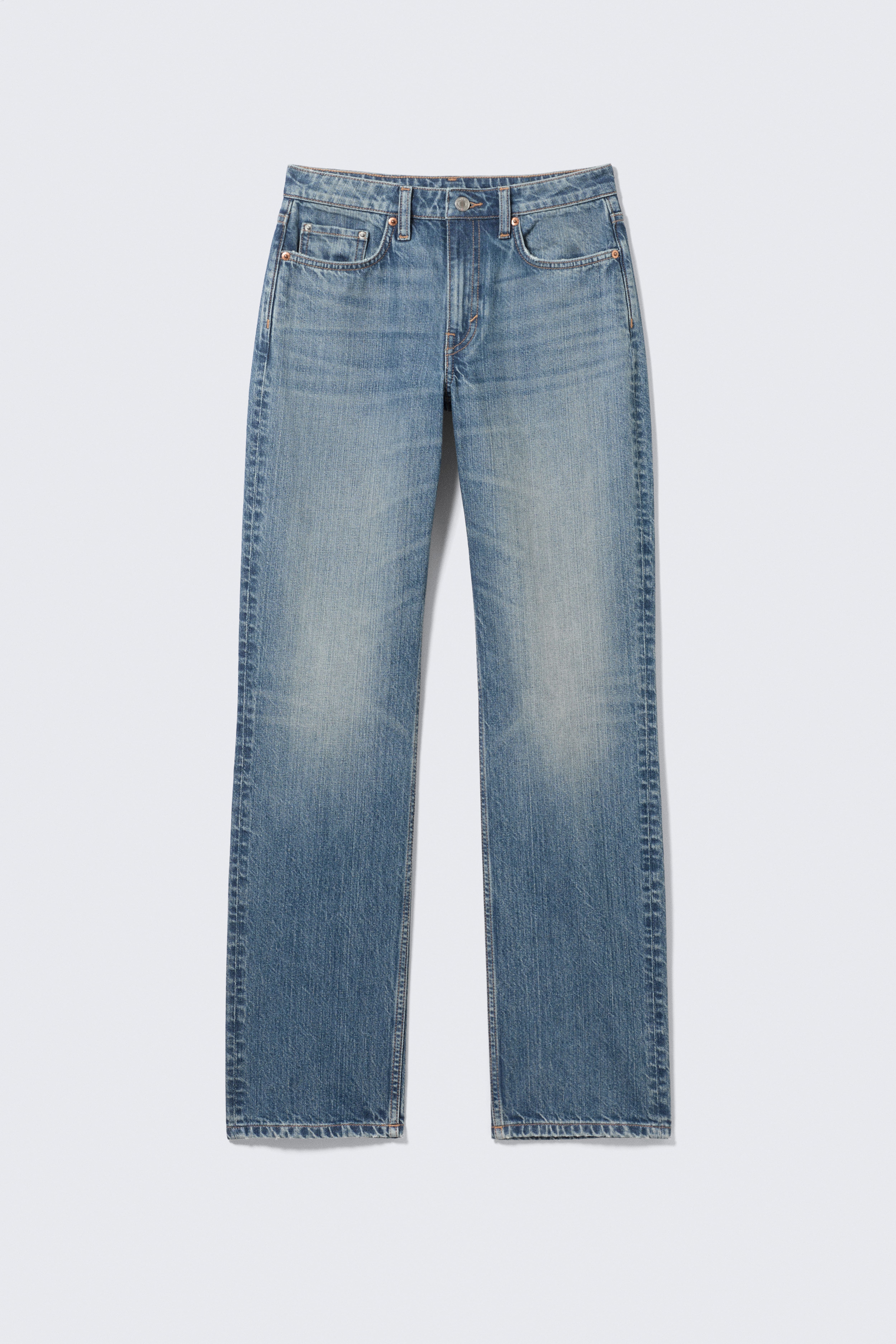 Pin Mid Waist Regular Straight Leg Jeans - Radio Blue - Mittelblau/Black Rinse - Schwarz/Eighteen Blau - Mittelblau/Deep Ocean Blue - Dunkelblau