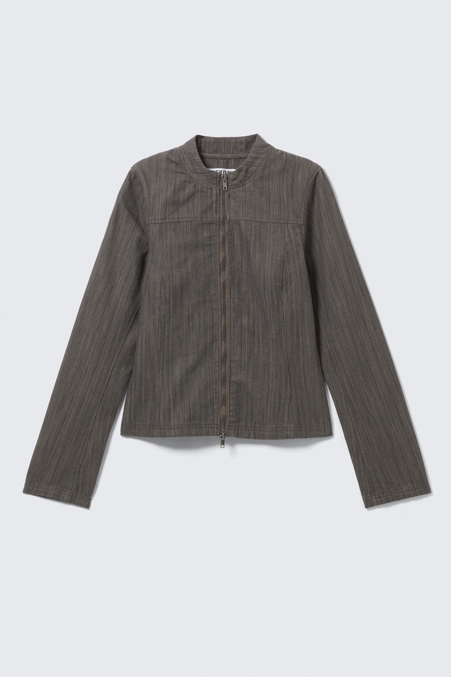 Giacca GENEVIEVE SLIM in cotone con cerniera - Grigio scuro/Grigio scuro - 2