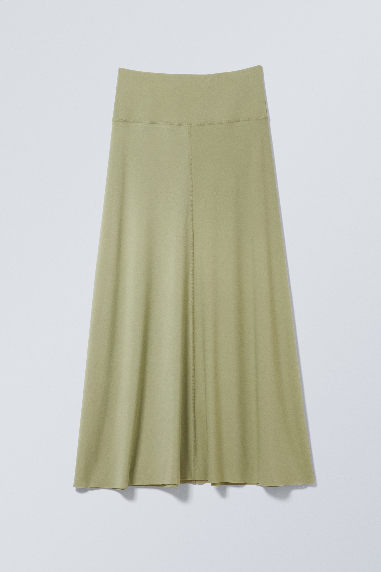 Maxi Jersey Skirt - Light Dusty Khaki/Black - 1