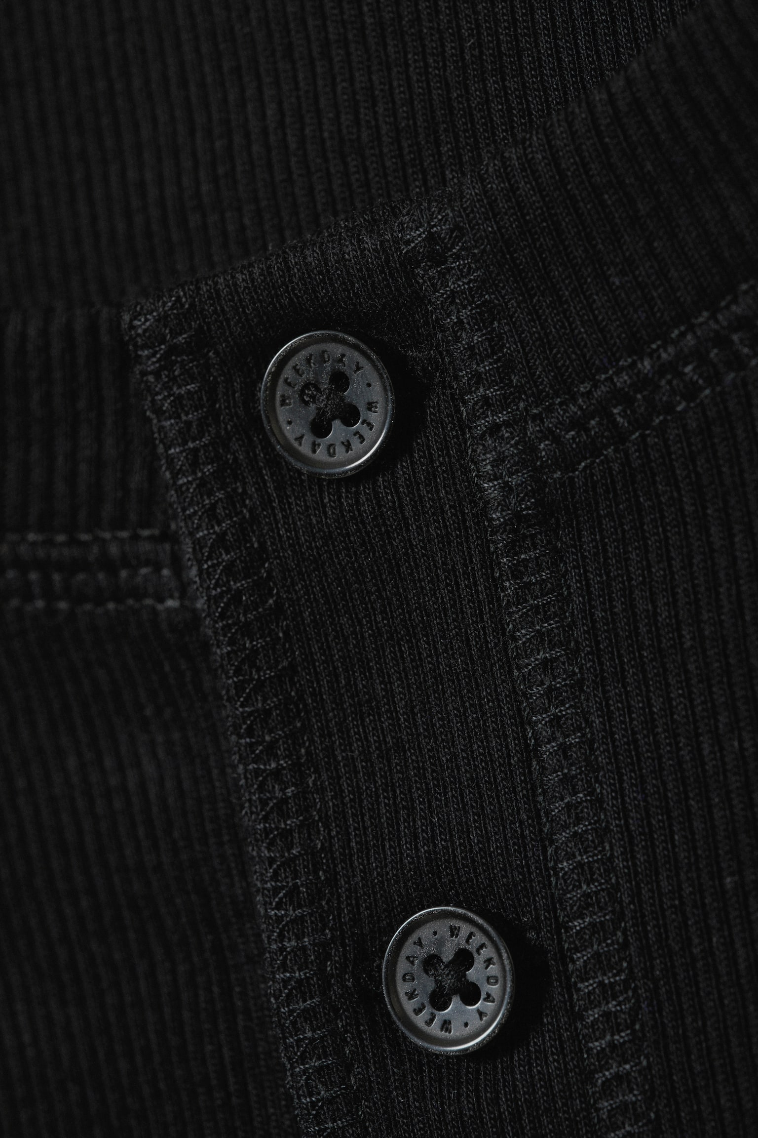 Tricou Henley cu mânecă lungă - Negru - 6