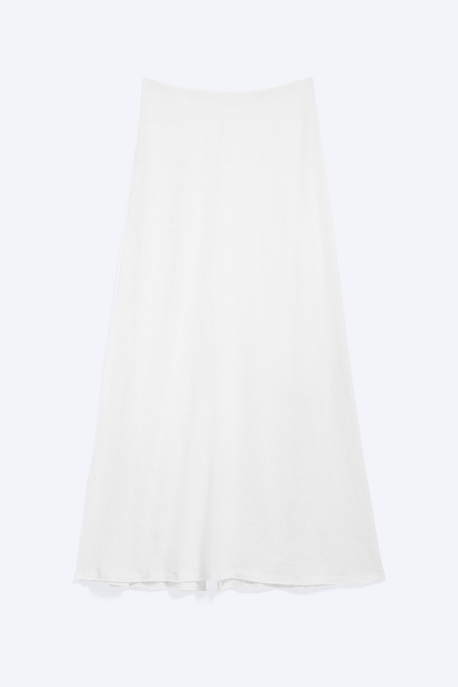 Maxirock aus transparentem Baumwollstrick - Weiß/Schwarz