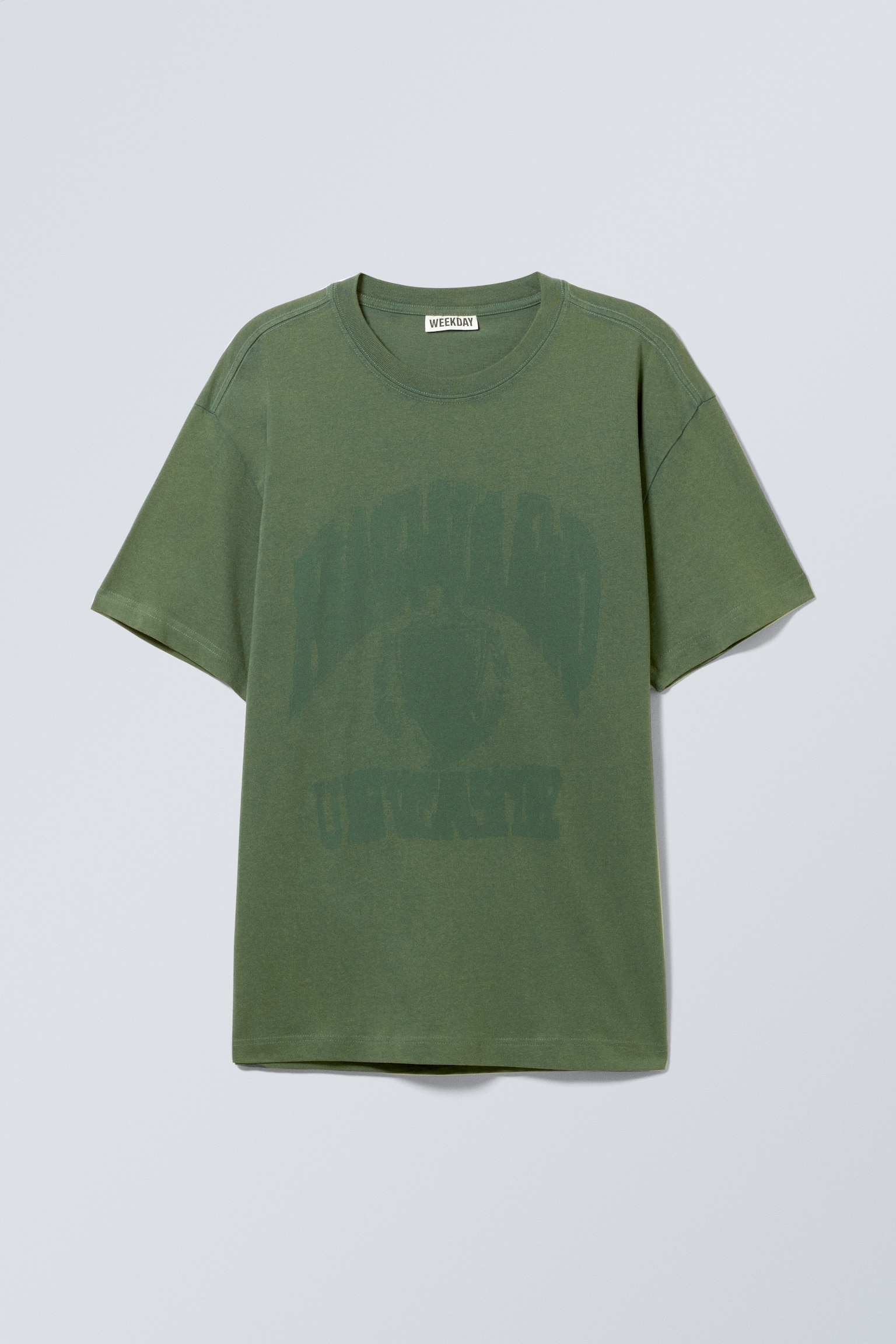 Oversized Graphic Printed T-shirt - Washed Dark Green/Zero Taste Soda/Dusty Beige/Abstract 3000/World Tour/White - Blurry Dove/United League/Cyber Skull/Robo Razor/White - Shiny Guy/White - Blue Dove/E-zone Grey/Final Tour/Tribal Cmptr Black/North Valley - 2