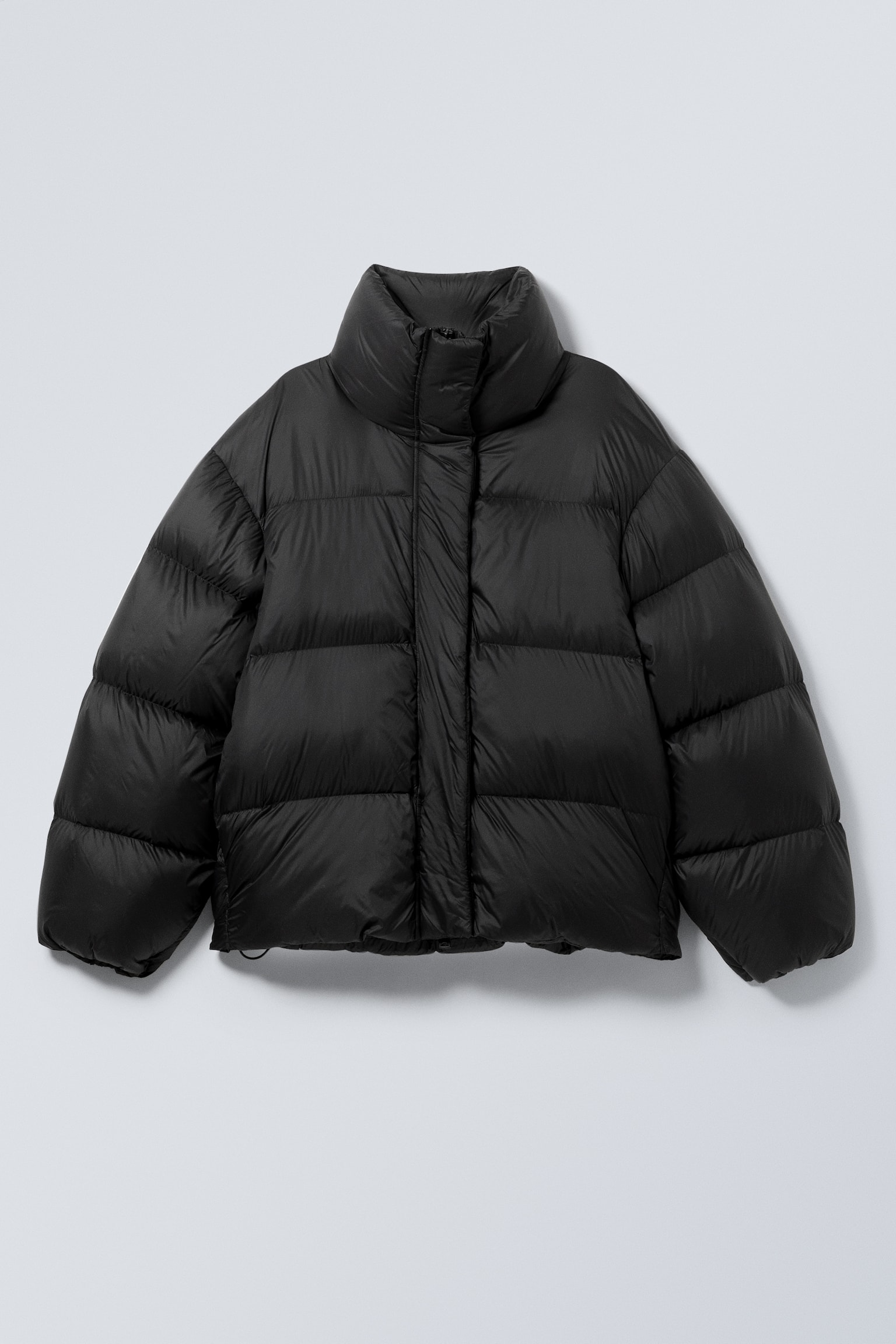 Oversized Recycled Down Puffer Jacket - Black - 2