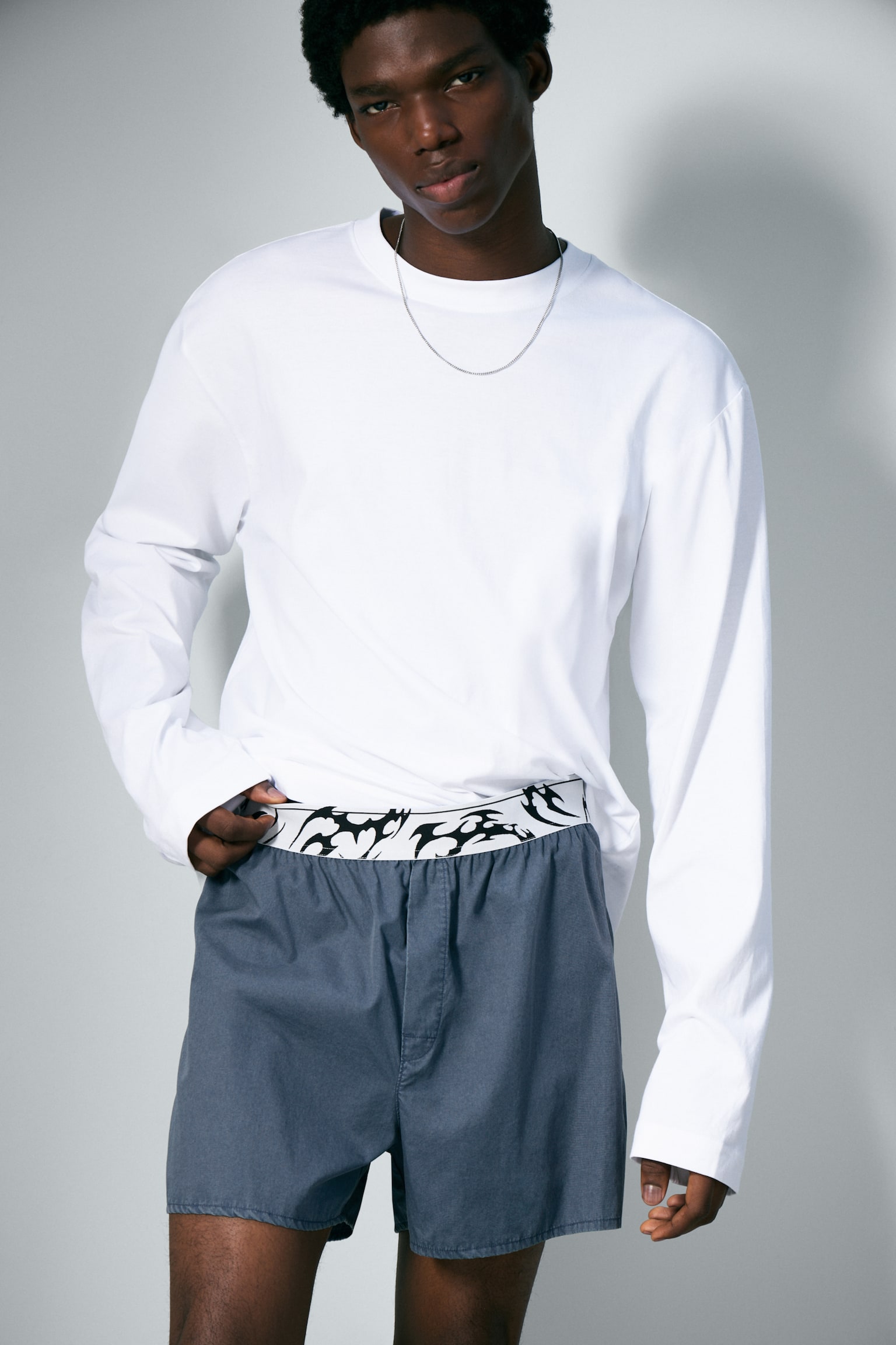 Boxer pigiama - Blu scuro lavato/Bianco - Righe blu - 4