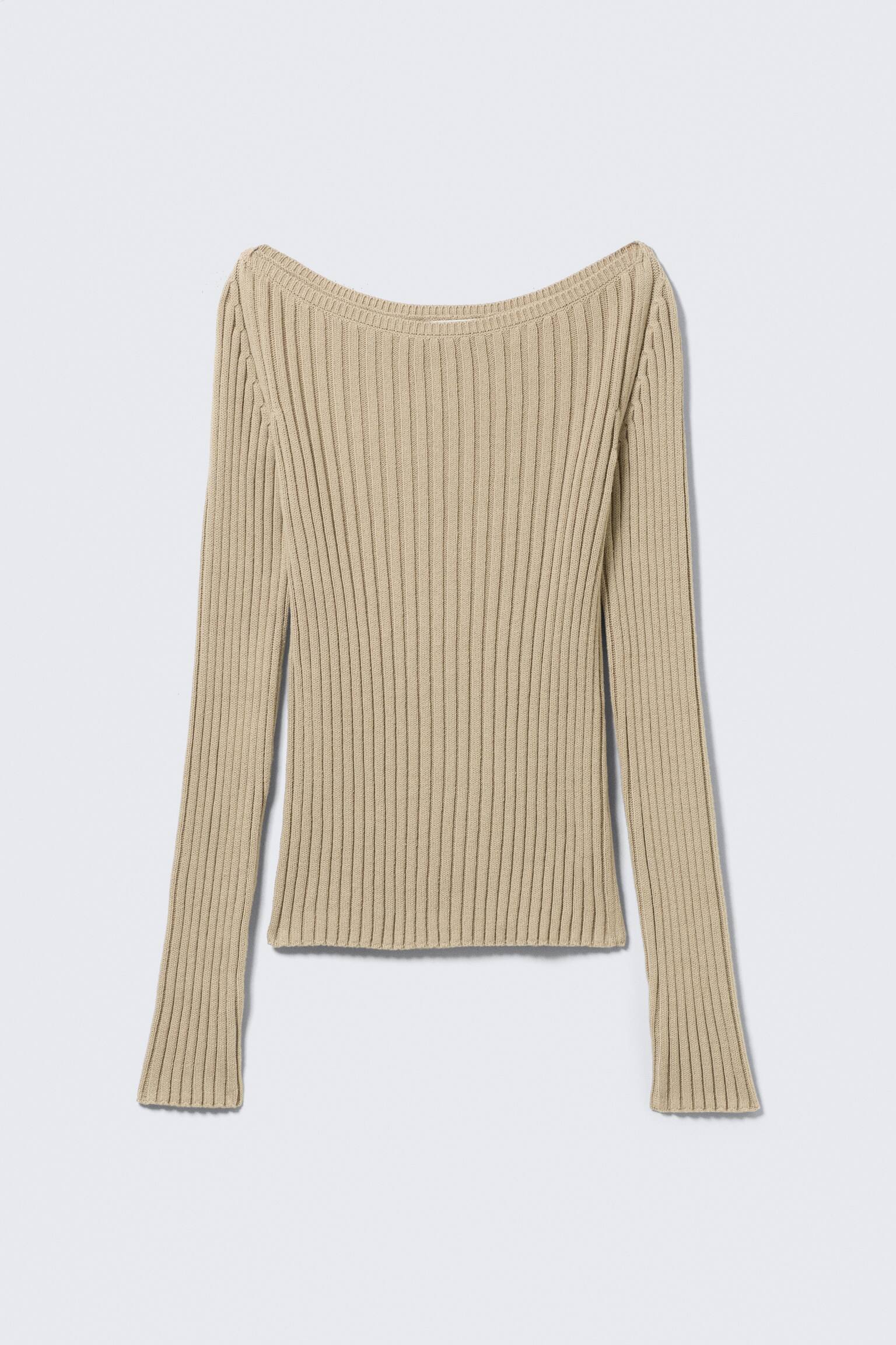 Pullover a girocollo - Beige - 1