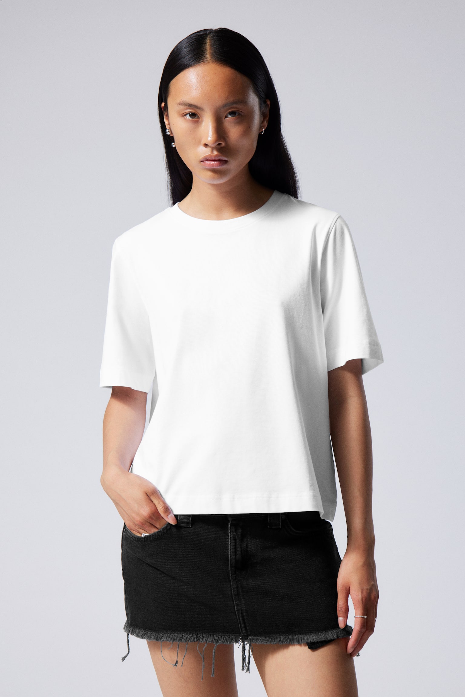 Perfect Boxy T-shirt - White/Black - 5