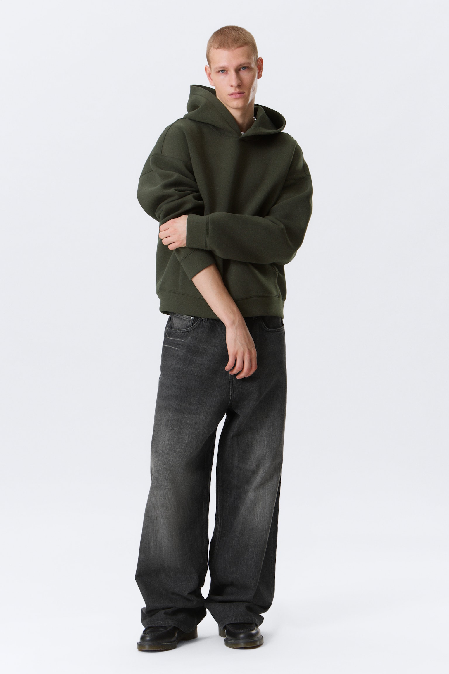 Felpa Simon in scuba con cappuccio - Dark Green/Grigio mélange/Nero/Grigio scuro/Burgundy - 1