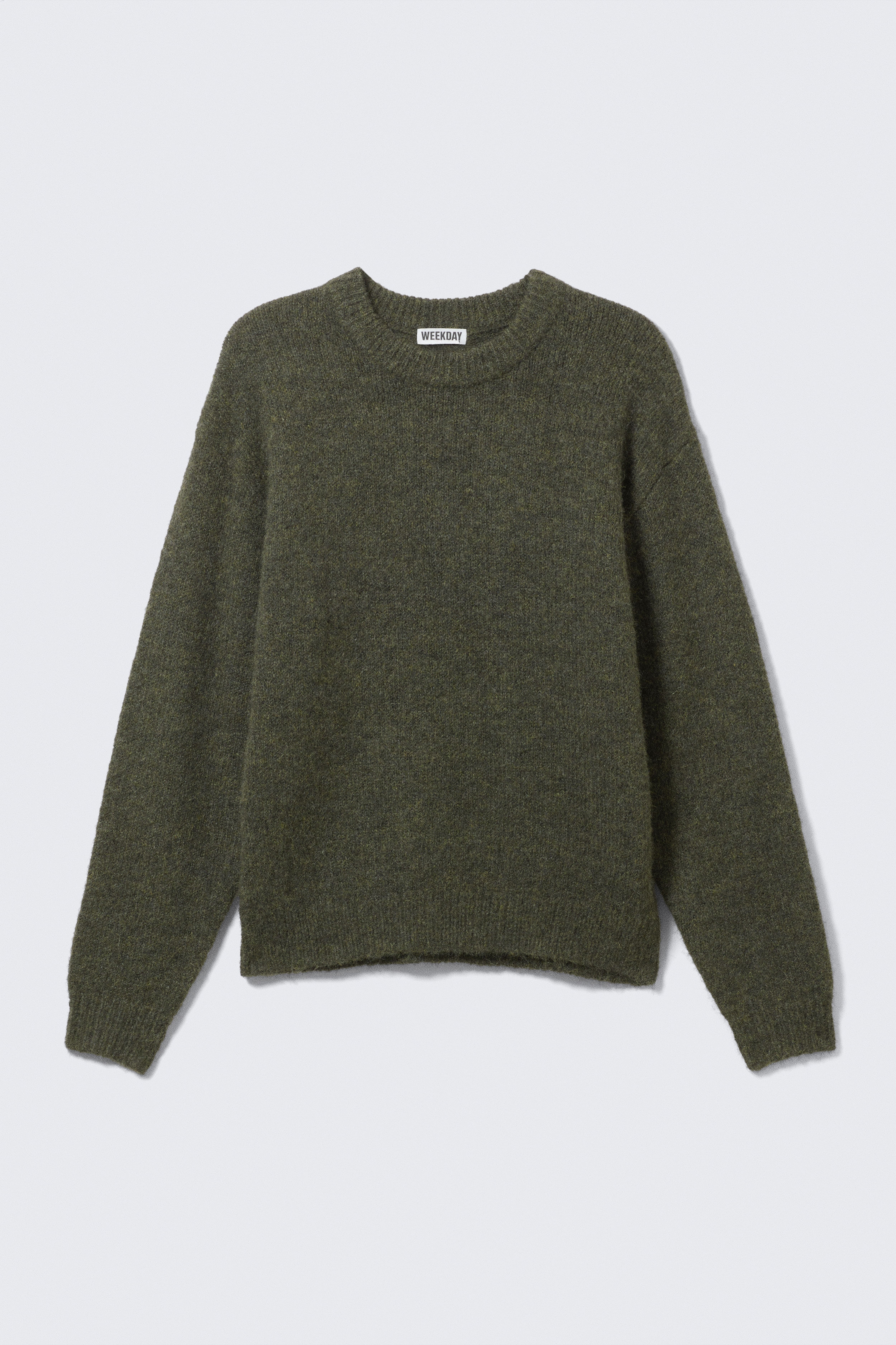 Strickpullover aus einer Wollmischung - Dunkelgrün/Marineblau meliert