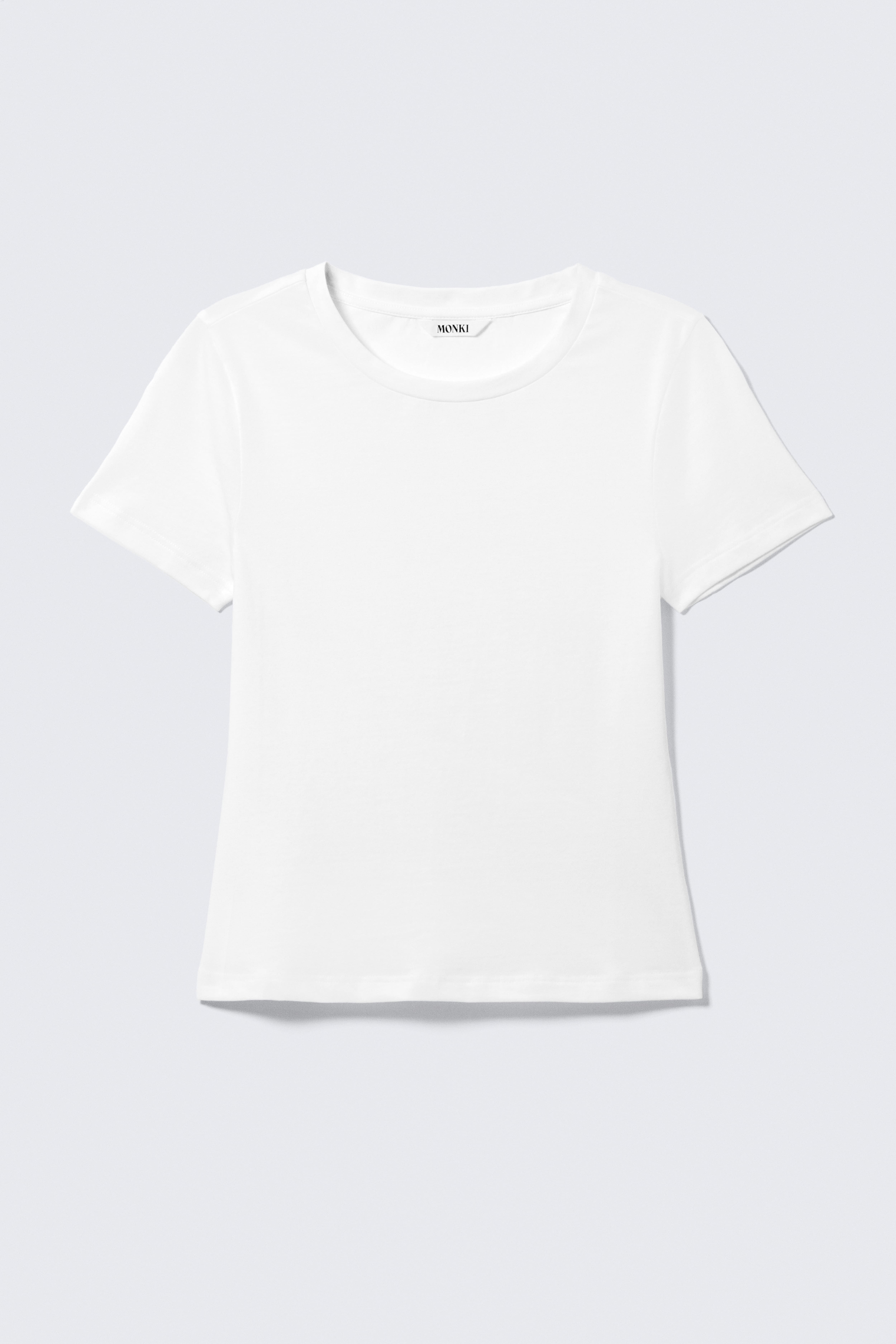 Mini T-shirt aderente - Bianco/blu scuro/verde a righe/Grigio mélange