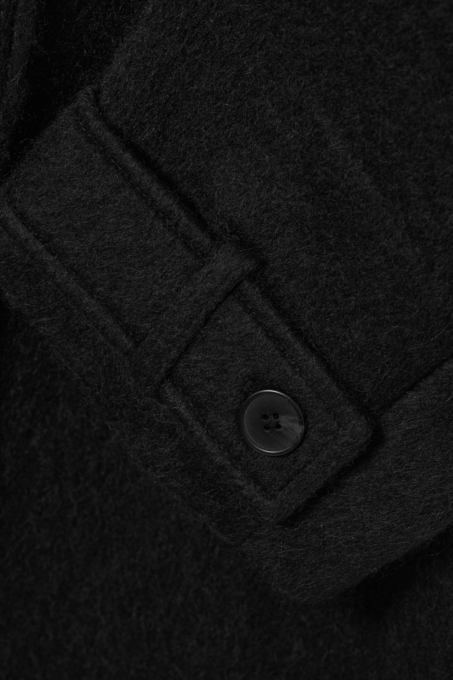 Knielange single-breasted jas - Zwart/Dusty donkergrijs gemêleerd/Dusty Mole Check - 3