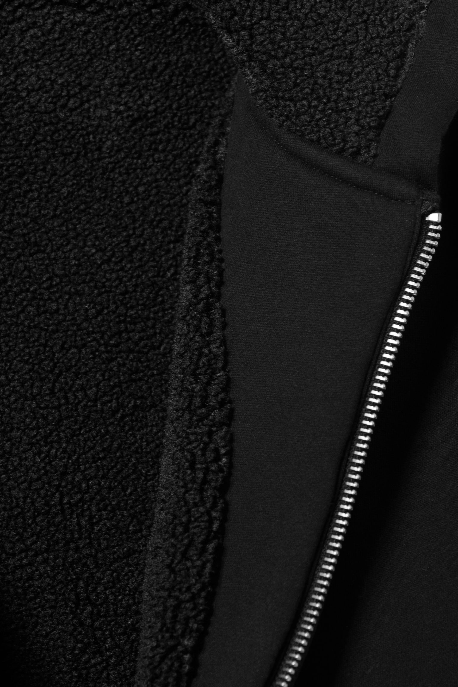 Gefütterter Bomber-Hoodie mit Reißverschluss - Schwarz - 6