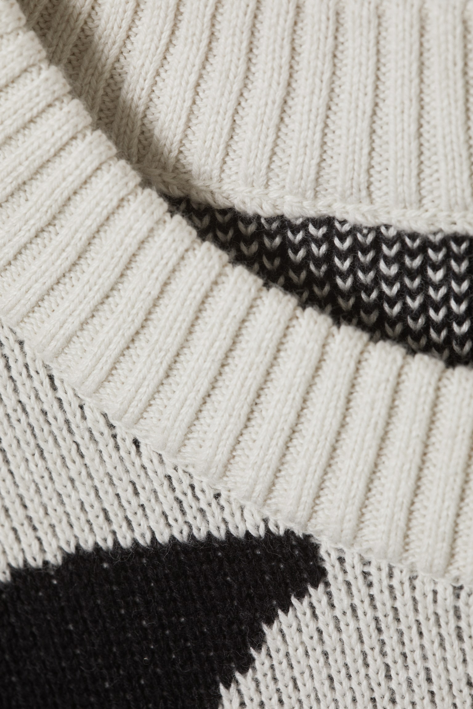 Boxy Jacquard-Pullover mit Grafikmuster - Dirty White - Kachelmuster - 5