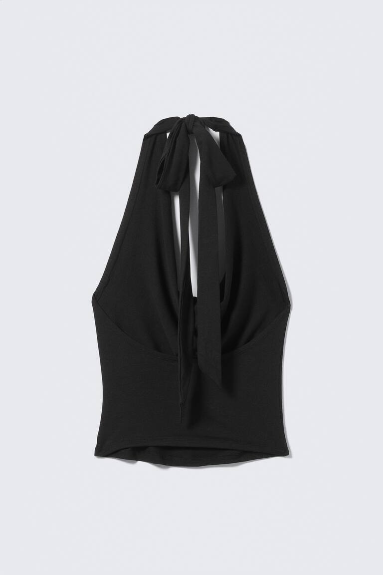 THEREDTHREAD S halter flow tops black 