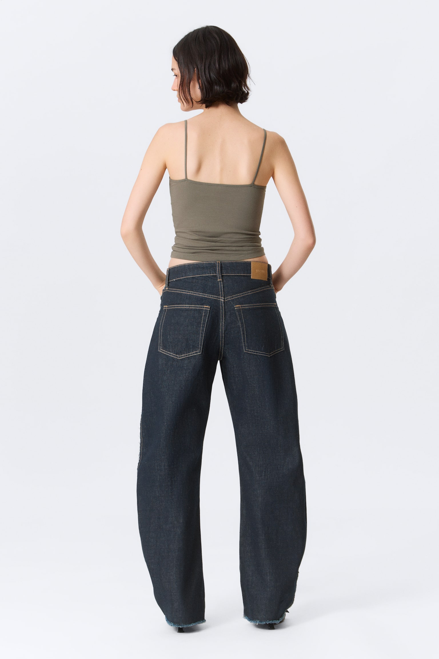 Blugi Abell cu talie medie, croială regulară și picior evazat - Blue Rinse - Albastru Închis/Gnarly Blue - Albastru Mediu - 6