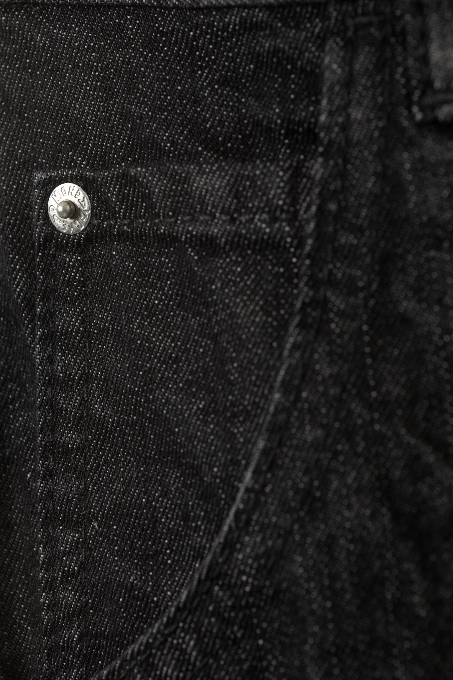 Dunno Unisex Low Rise Loose Barrel Leg Jeans - Black Rinse - Schwarz/02 Blue - Mittelblau/Cloudy Blue - Mittelblau - 3