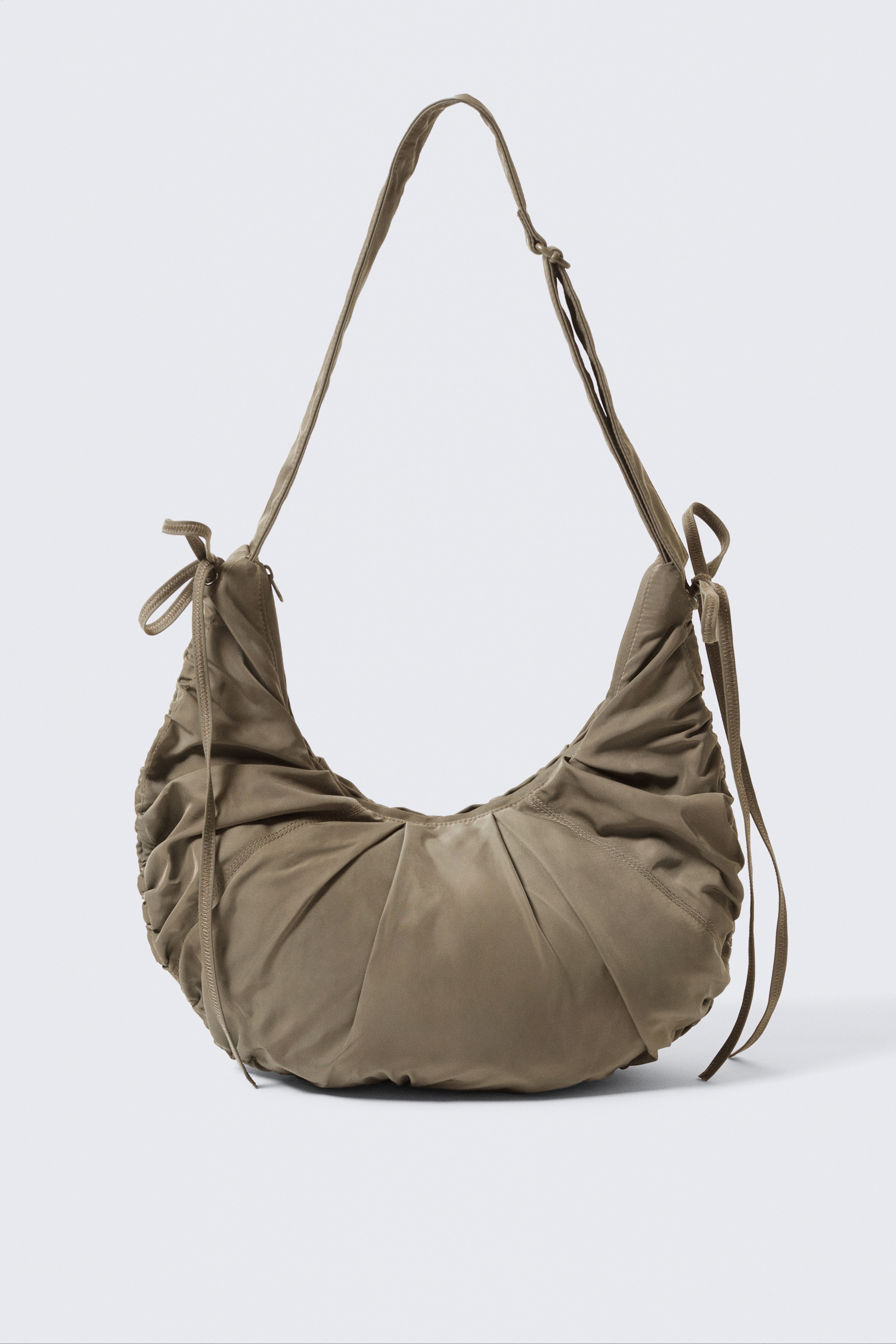 RUCHED - CROSSBODY-BAG - Dark Beige/Schwarz