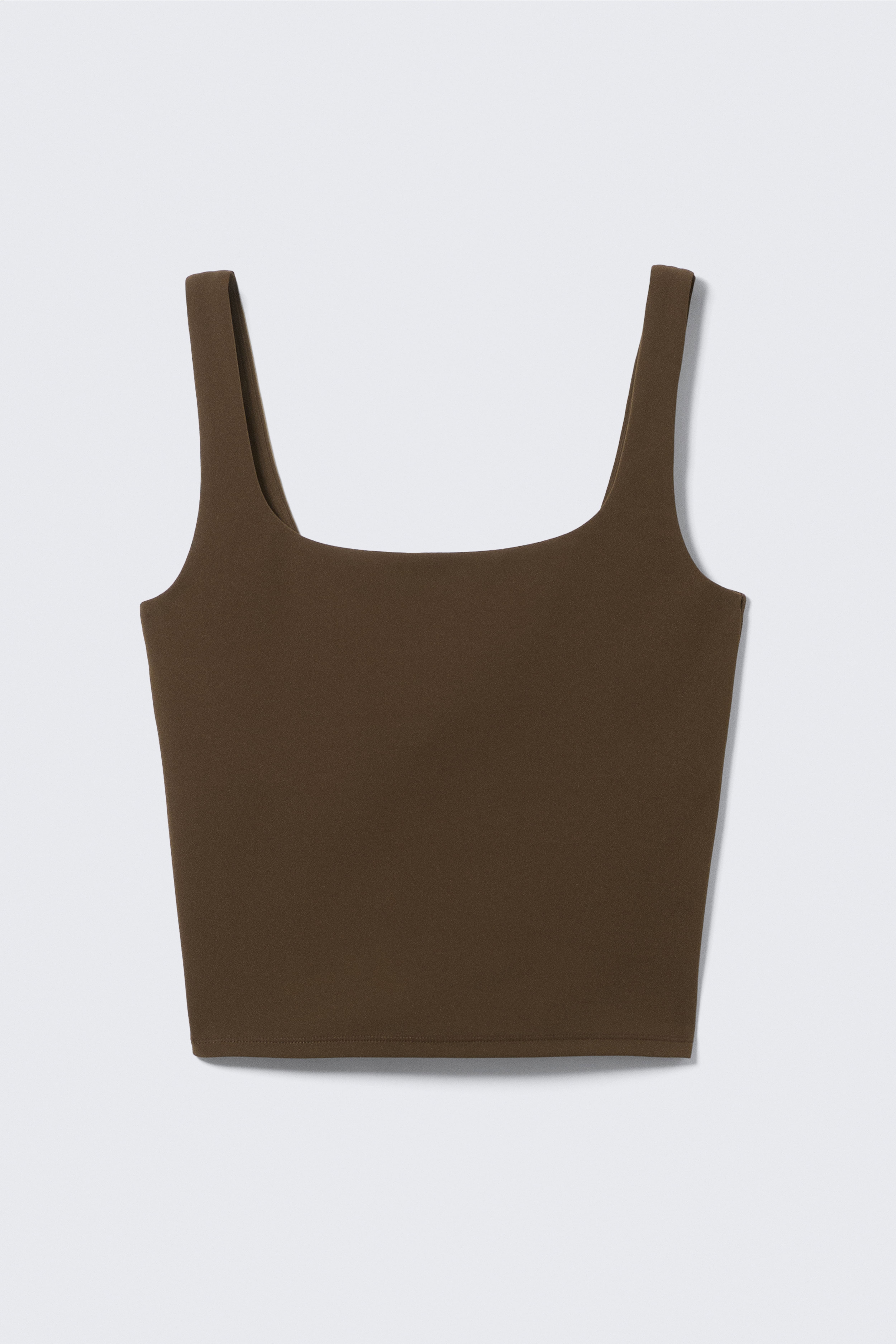 Cropped-Sporttop - Dunkelbraun/Dunkelgrau/Schwarz/Weiß