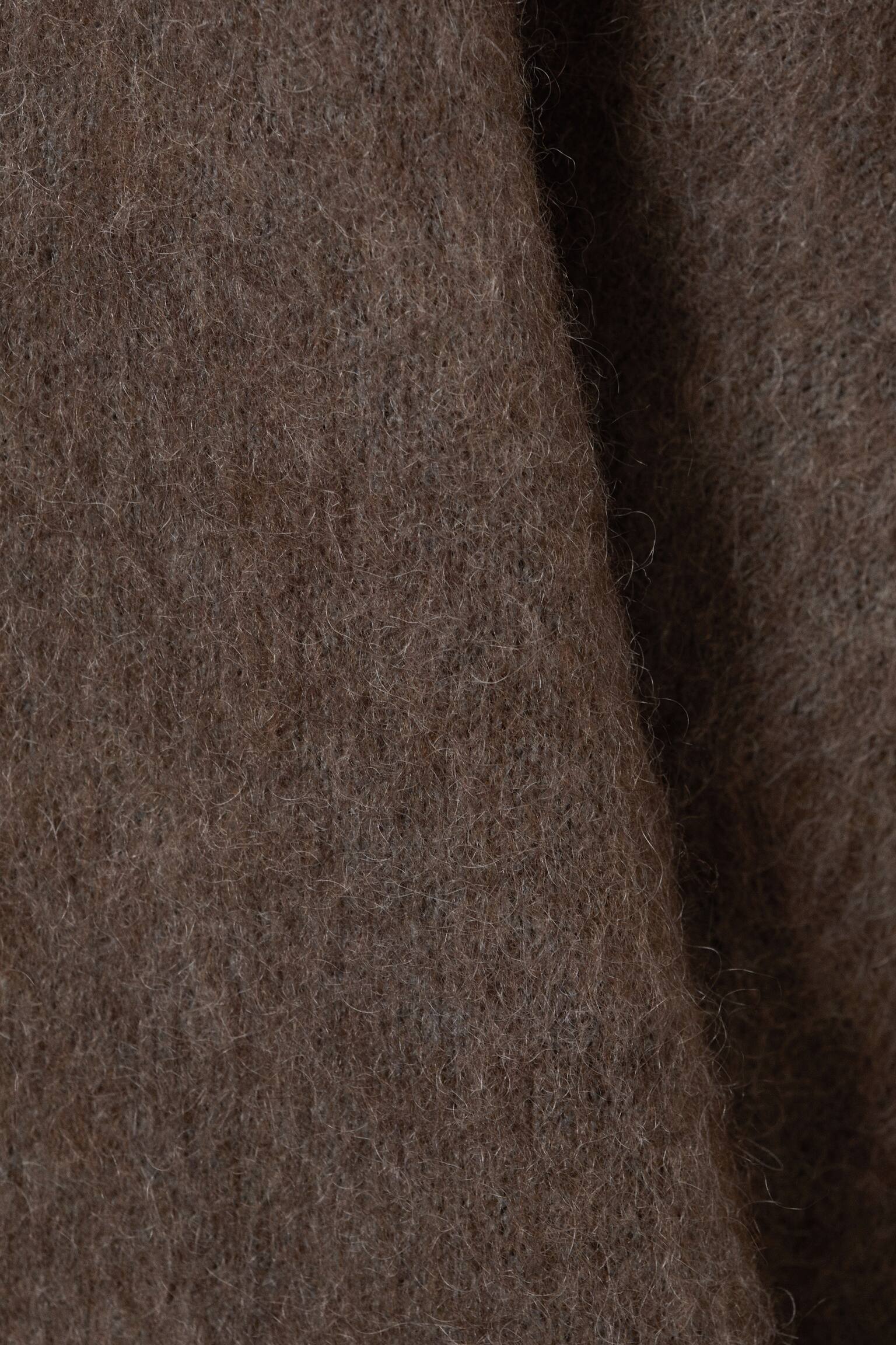 Oversized Knitted Mohair Blend Sweater - Marrone/Beige/Grigio scuro/Blu scuro mélange - 8