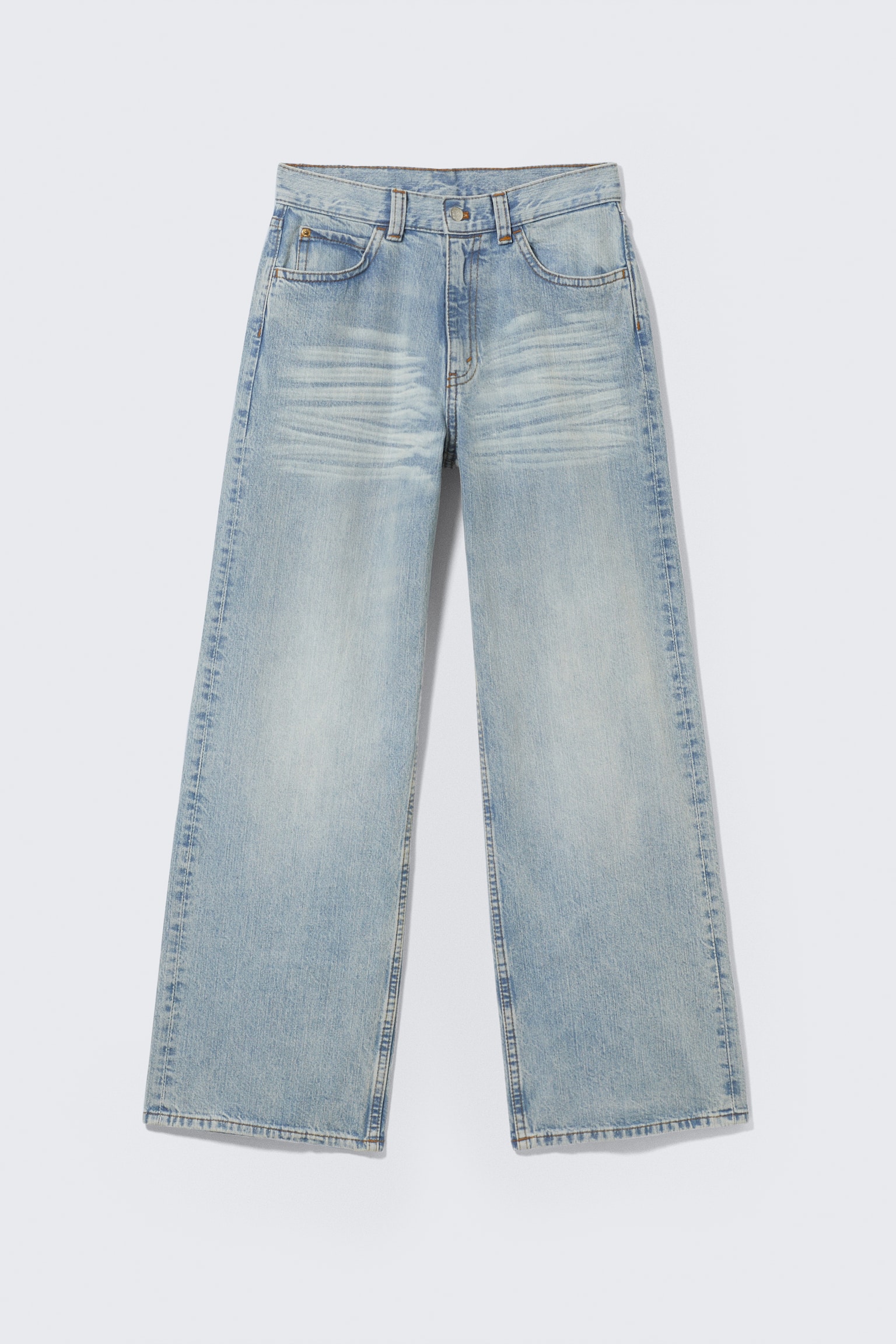 Looser Regular Waist Loose Straight Jeans - Light Blue/Chafe Black/Extra Blue Rinse - Medium Blue/Extra Black Rinse - 2