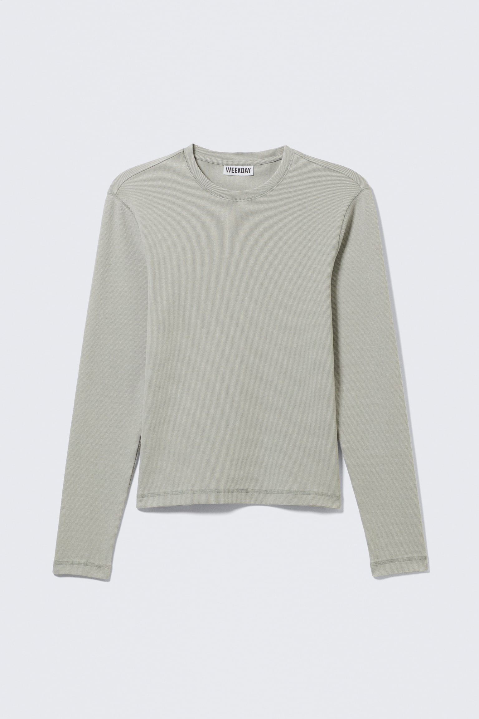 T-shirt côtelé à manches longues - Gris/Bleu foncé/Bleu délavé/Vert foncé - 2