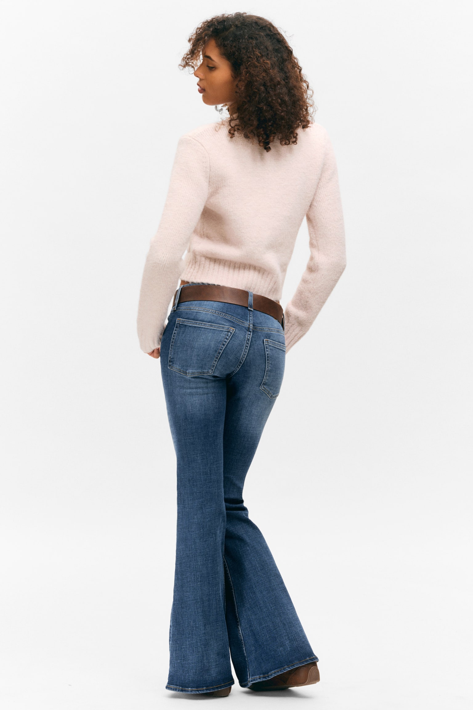 Cardigan a V a coste - Rosa polveroso chiaro/Talpa polvere/Rosso brillante/Nero - 4