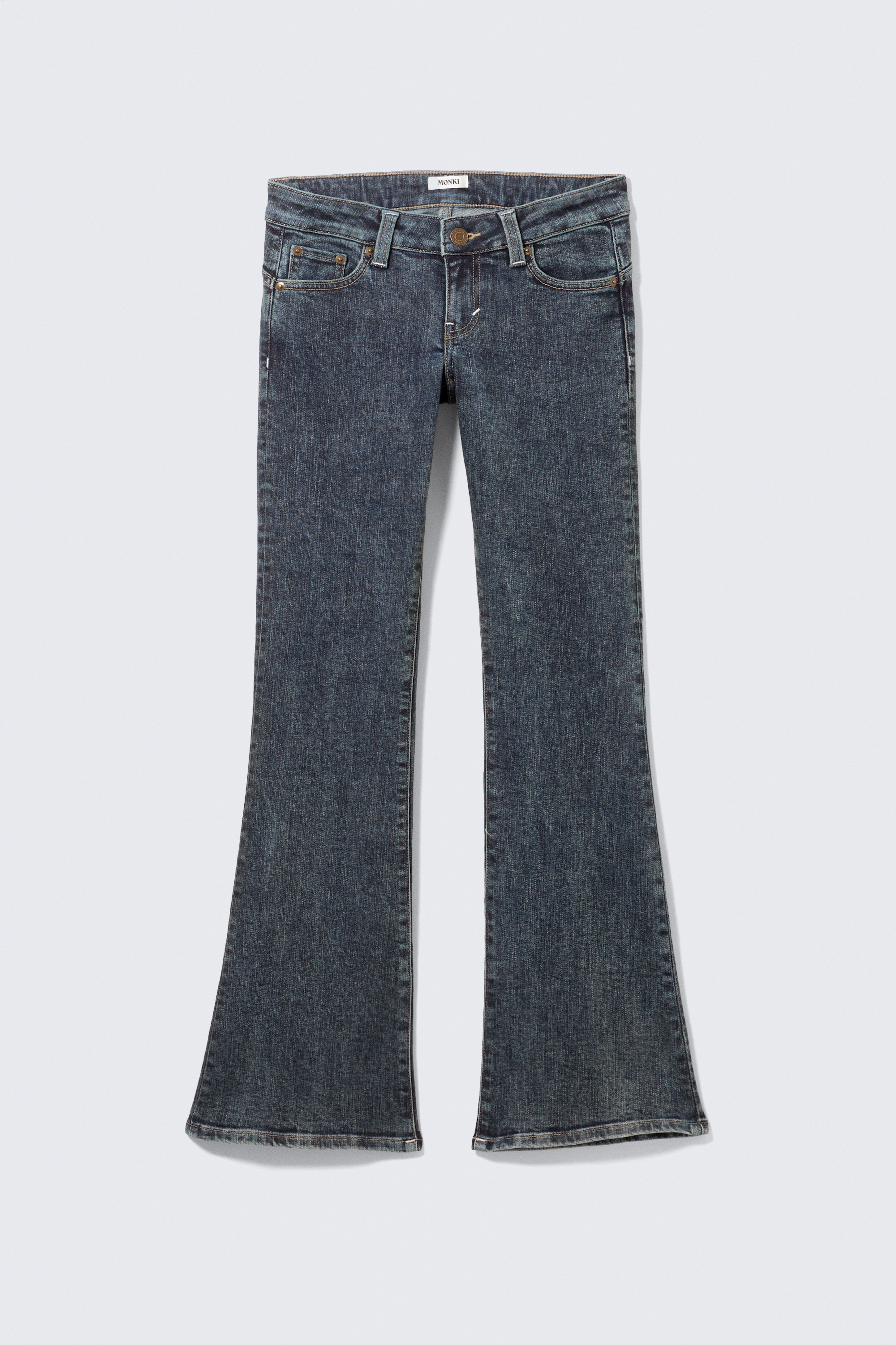 Jeans a zampa con pannello - Desert Blue - Blu scuro