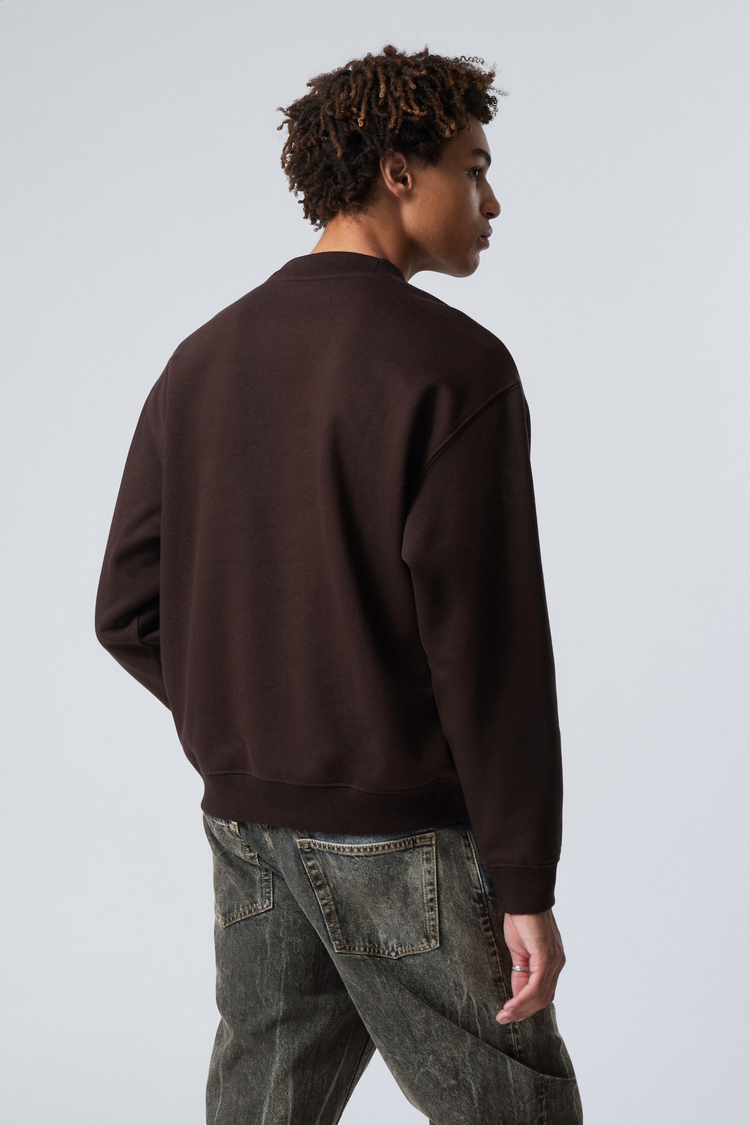 Relaxed Heavyweight Sweatshirt - Dark Purple/Dark Khaki Green/Black/Washed Dusty Grey/Off-black/Off Black - 5