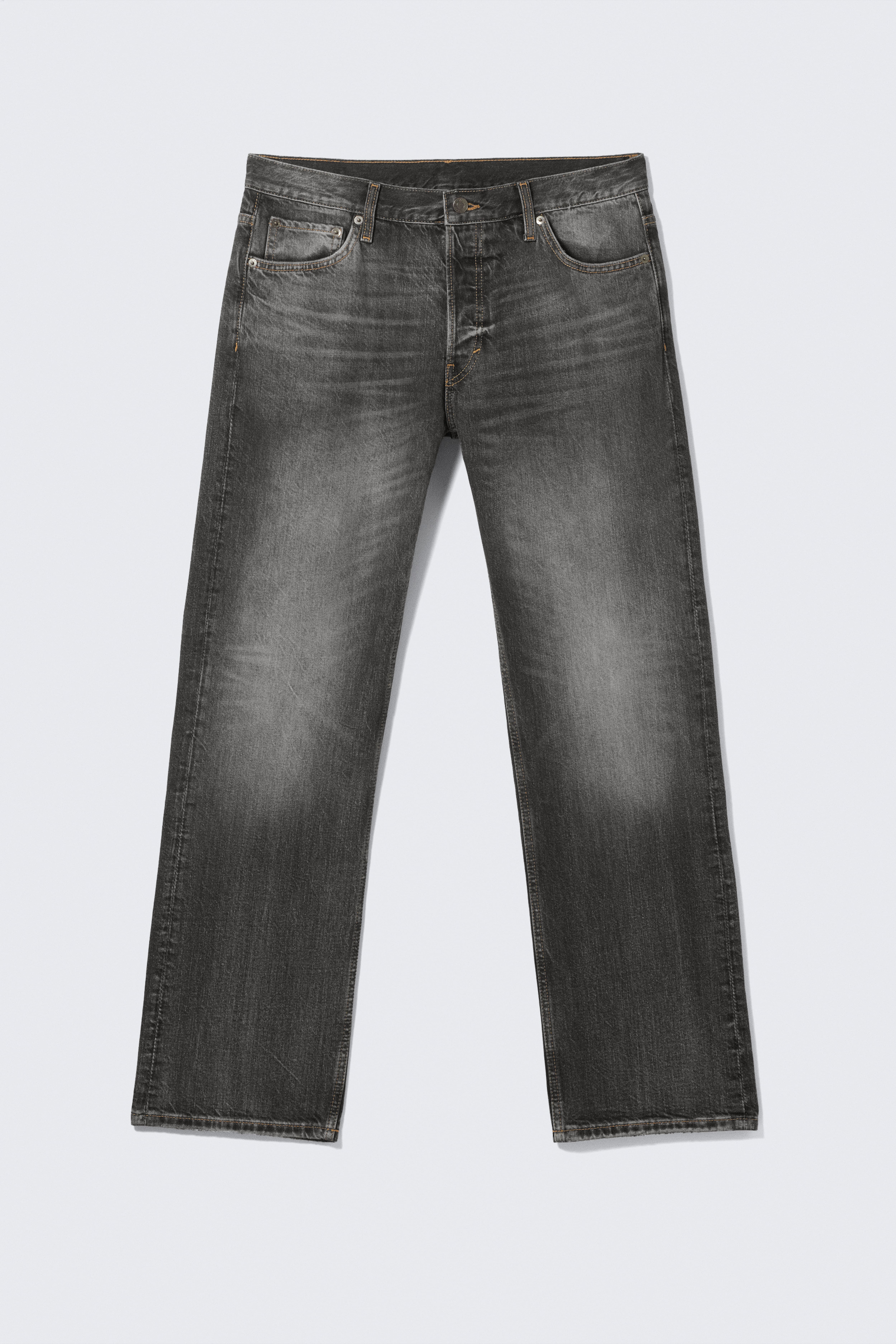 Meteor Low Rise Relaxed Straight Leg Jeans - Dunkles Schwarz - Schwarz/Board Blue - Mittelblau