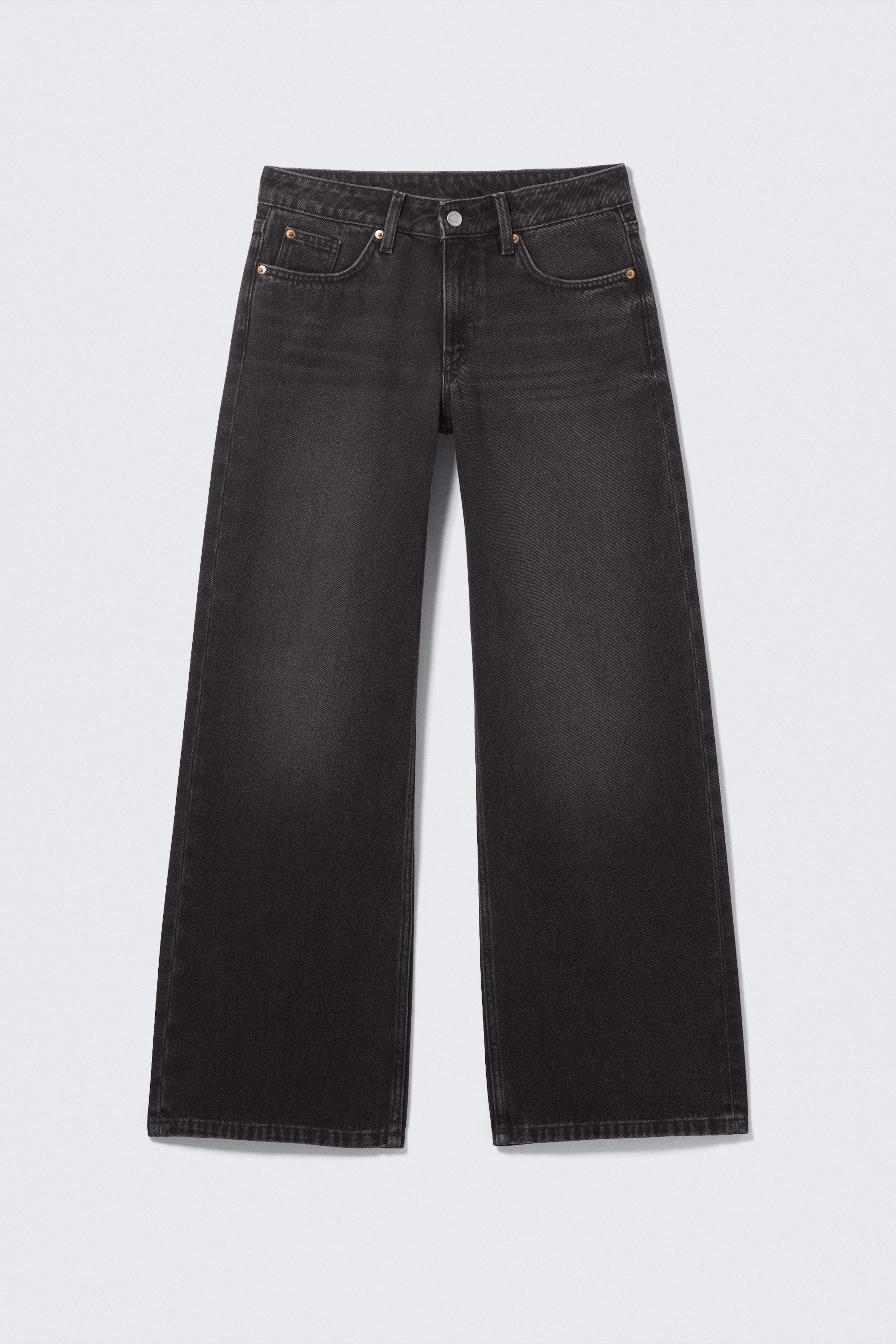 Imoo - Hüftjeans mit weitem, lockerem Bein - Verwaschenes Schwarz/Desert Blue - Dunkelblau