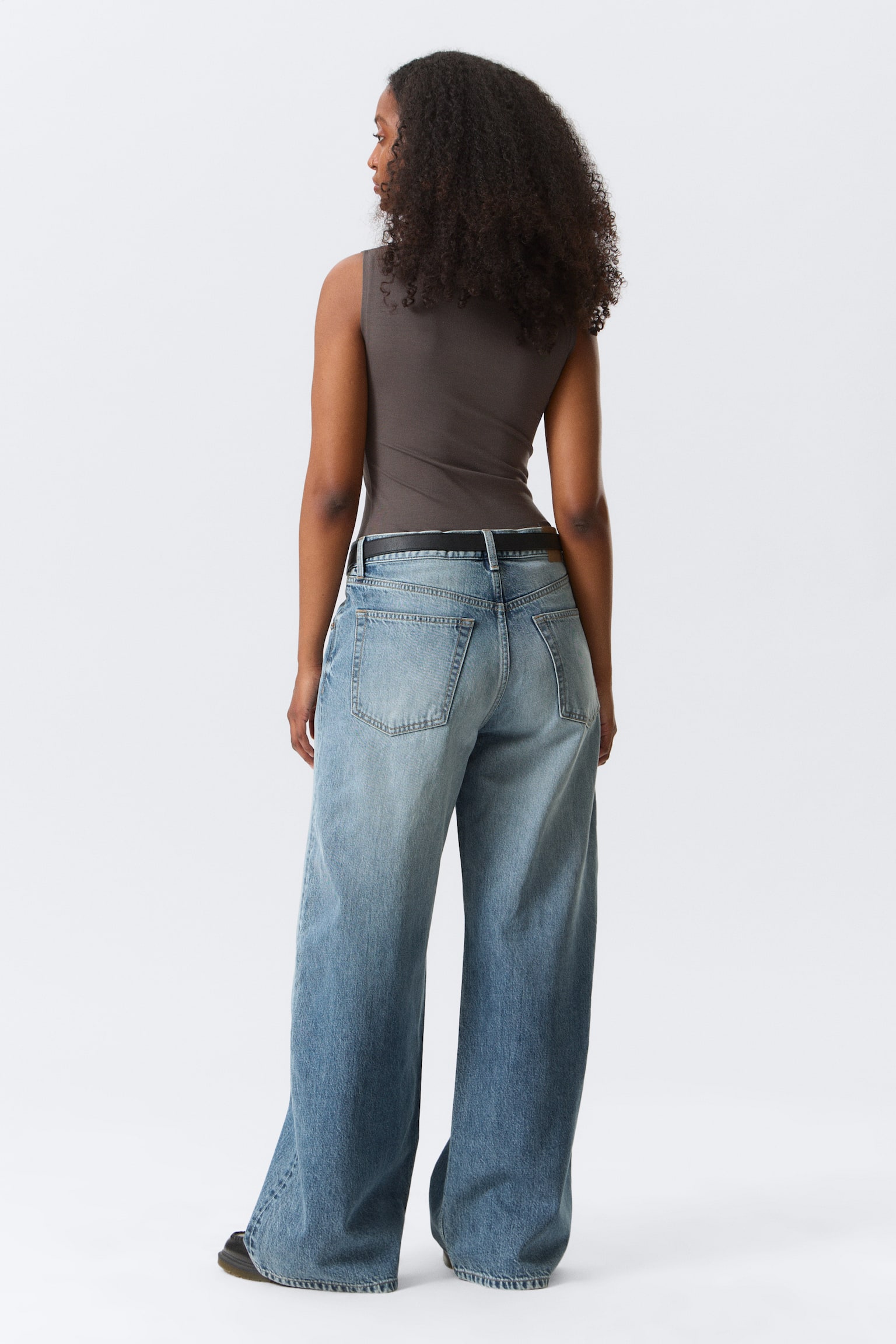 Solar Loose Wide Leg Unisex Jeans - Blue Horses - Mittelblau/Blue Rinse - Dunkelblau/Redondo Black - Gewaschen - 6