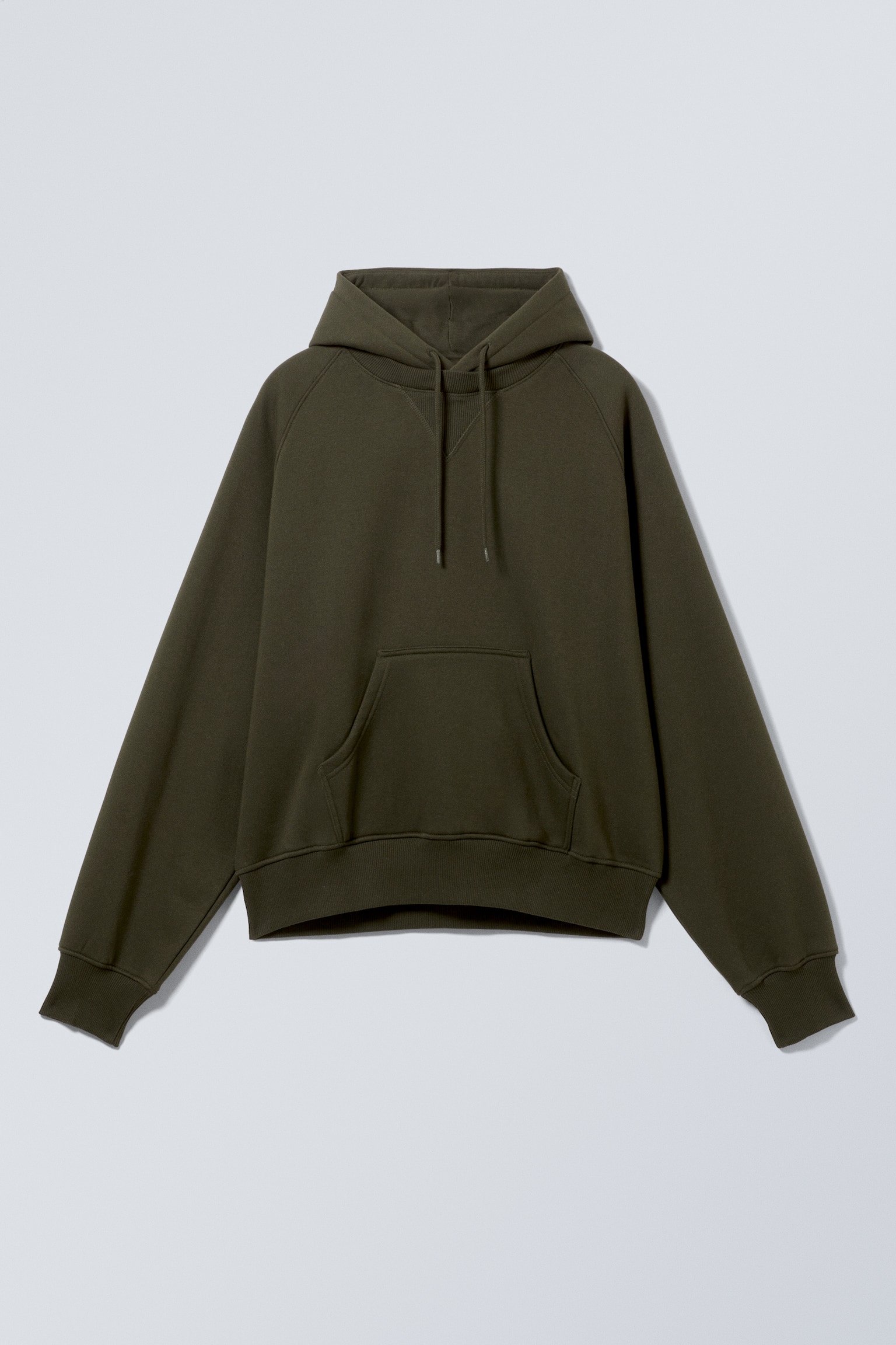 Loose Raglan Hoodie - Dark Green/Dark Blue/Grey - 2