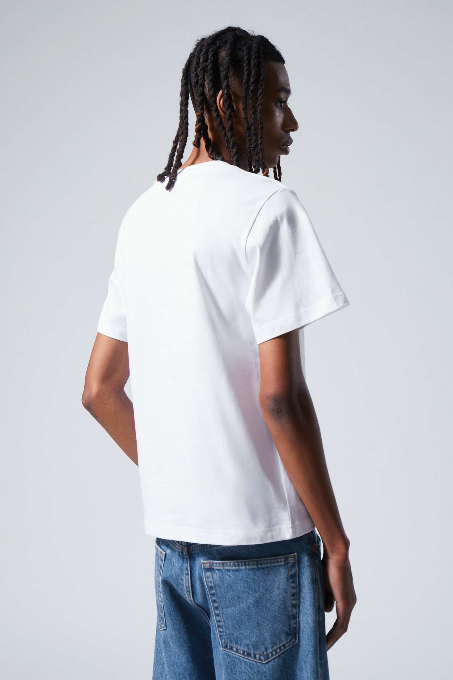 Short Boxy Heavyweight T-shirt - White/Black/Dark Mole/Dark Blue/Light Dusty Blue/Blue/Light Dusty Mole - 5