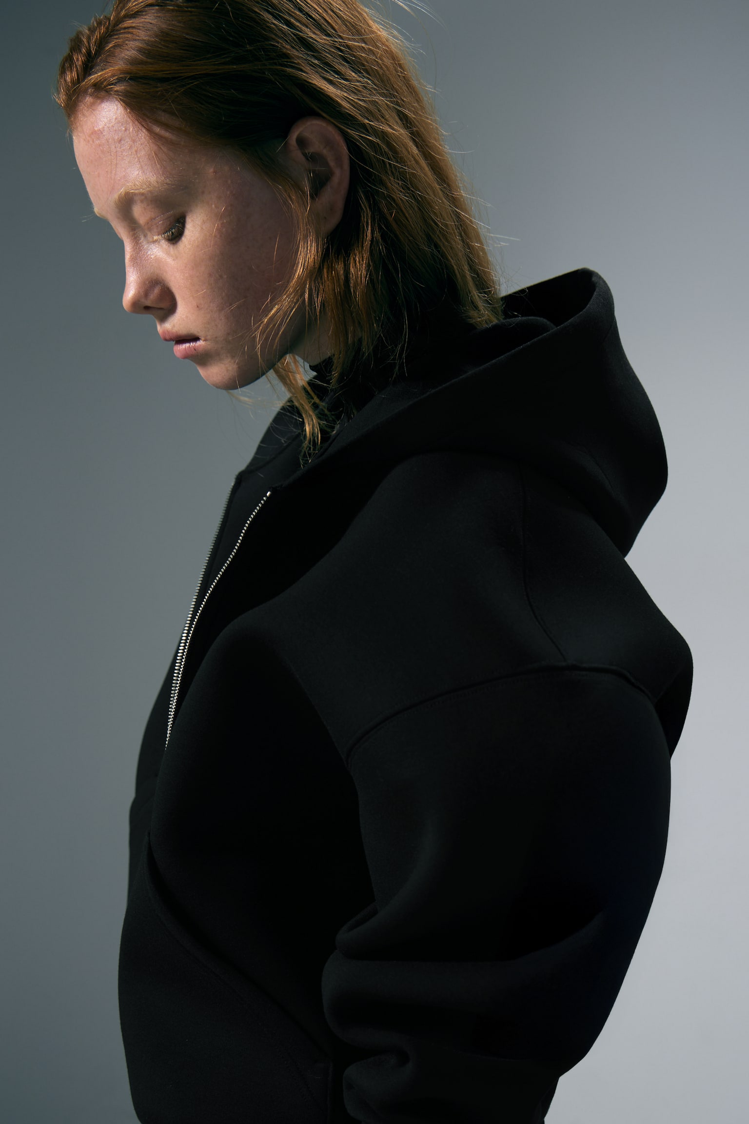 Oversized hoodie van scubastof met rits - Zwart/Grijs gemêleerd/Donkergrijs/Kobaltblauw - 6